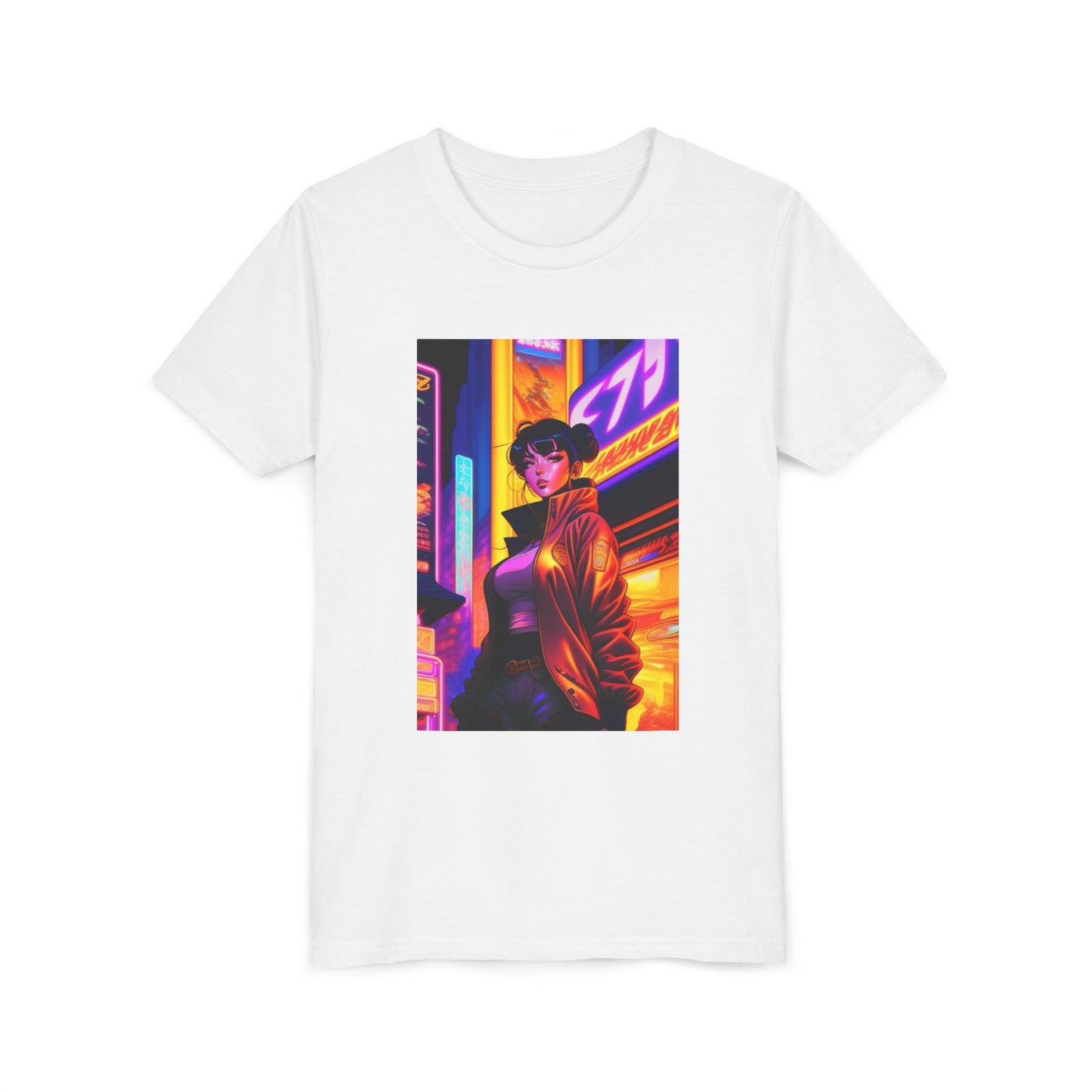 Vibrant Youth Short Sleeve Tee with Urban Aesthetic - Trendy, Casual, Gifts for Kids, Streetwear, Birthday, Summer Style