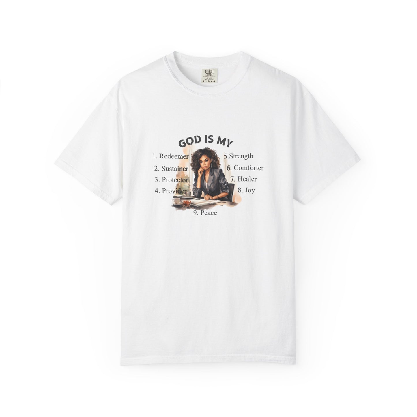 Religious Unisex Garment-Dyed T-shirt - God Is My