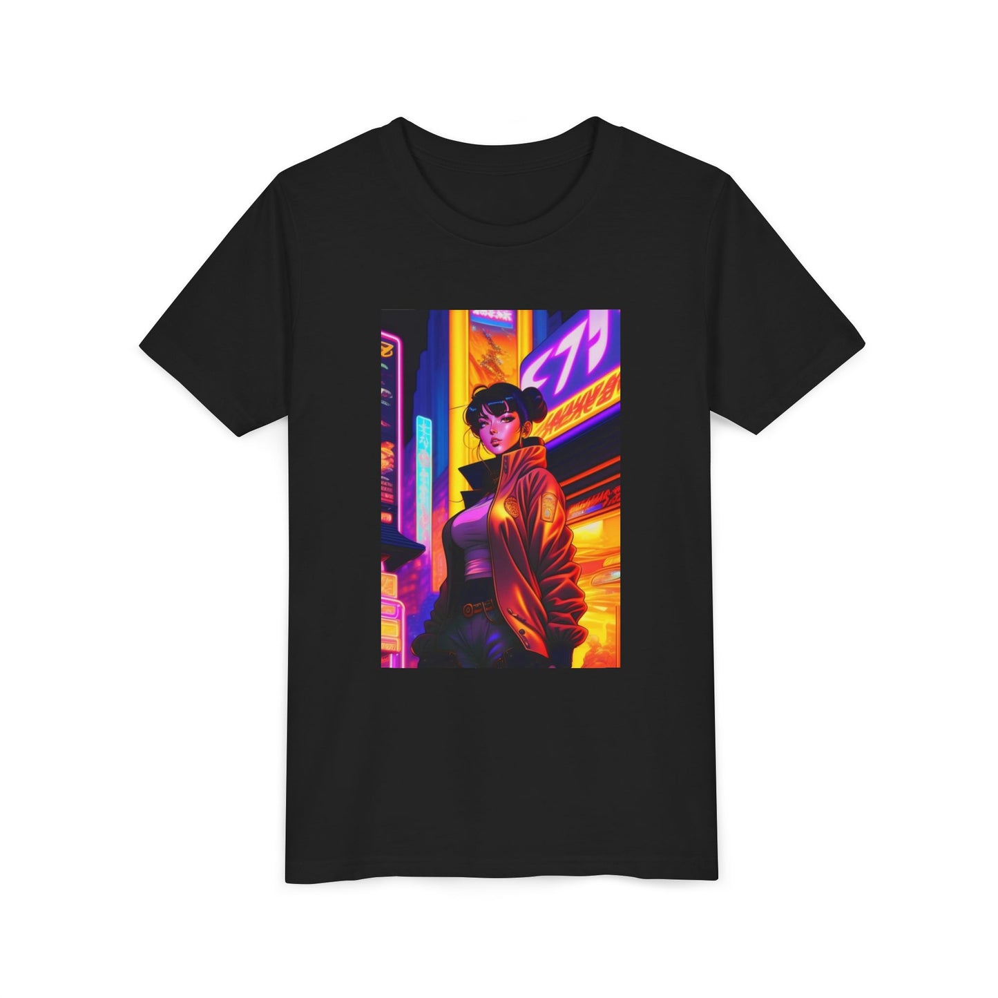 Vibrant Youth Short Sleeve Tee with Urban Aesthetic - Trendy, Casual, Gifts for Kids, Streetwear, Birthday, Summer Style