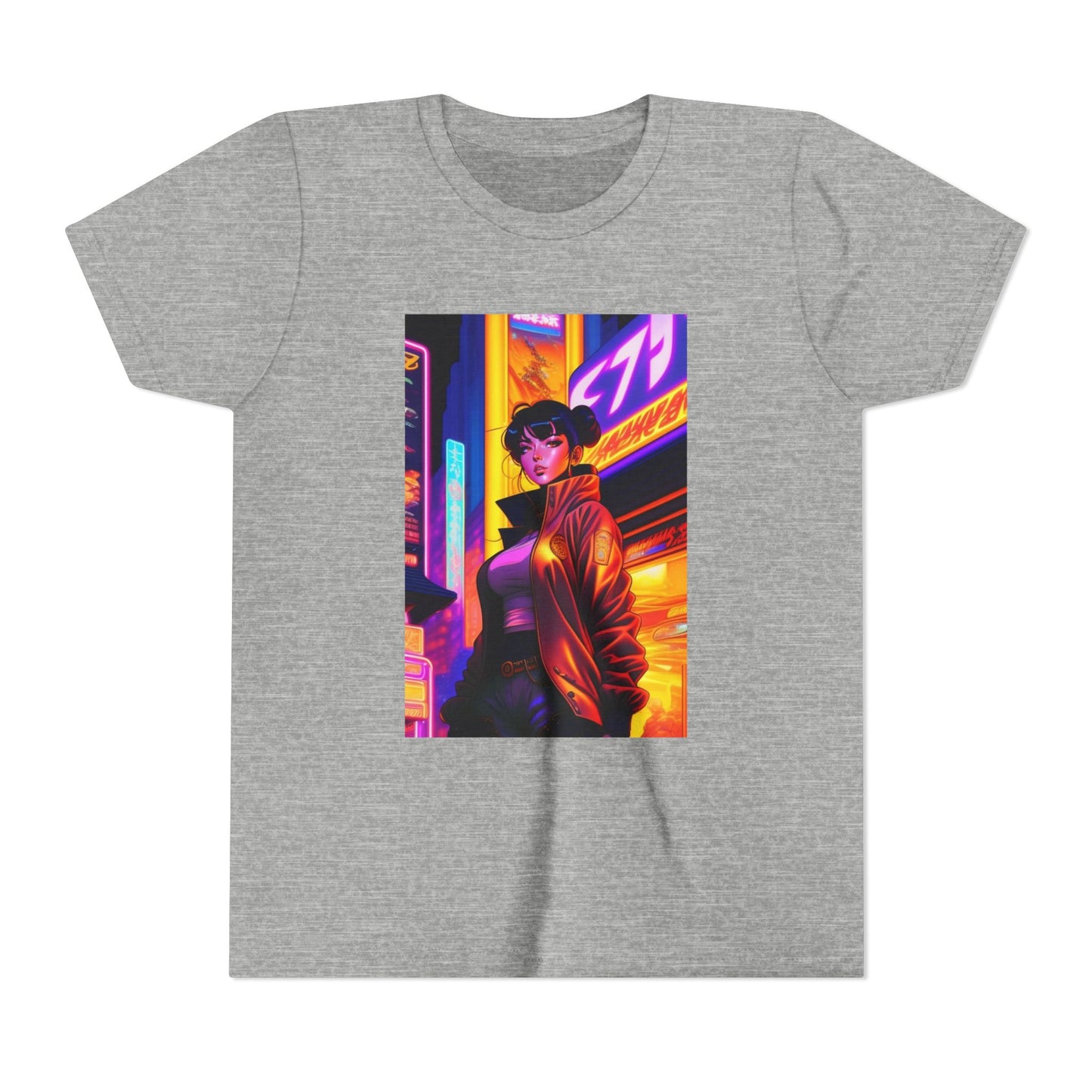 Vibrant Youth Short Sleeve Tee with Urban Aesthetic - Trendy, Casual, Gifts for Kids, Streetwear, Birthday, Summer Style