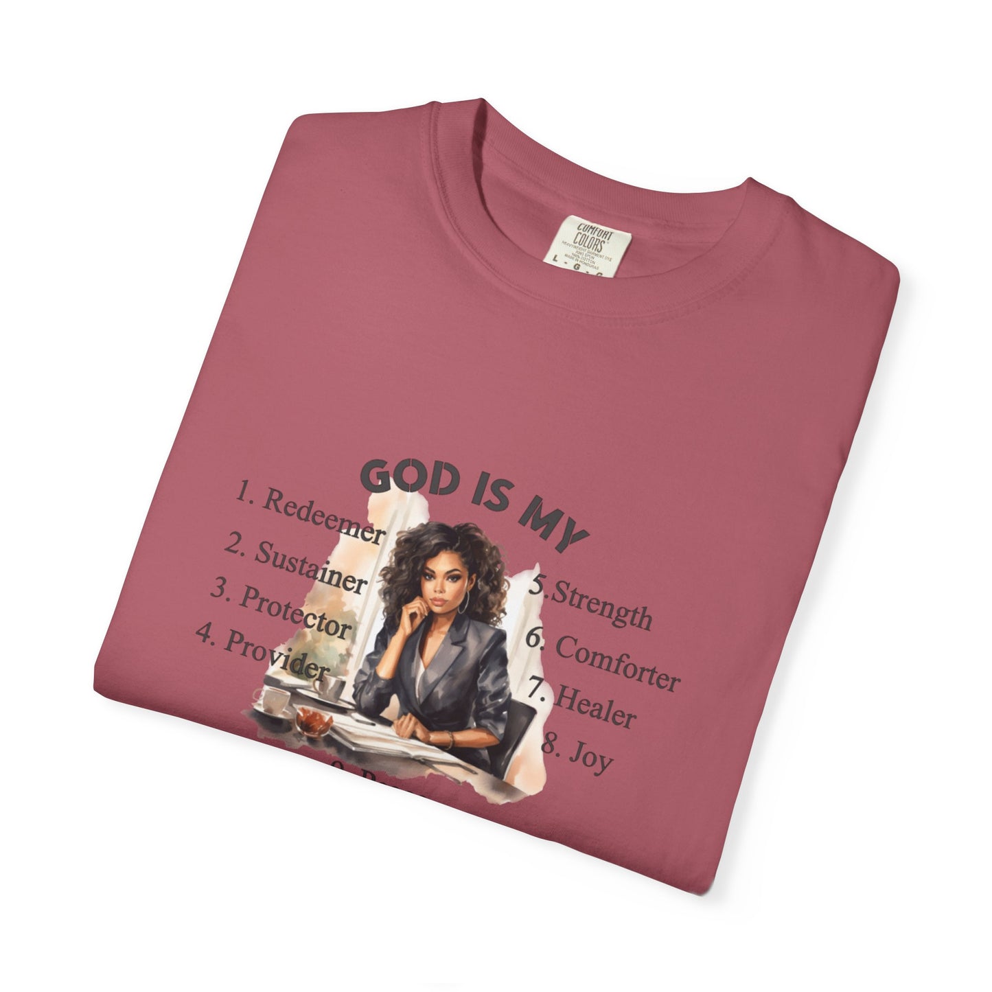 Religious Unisex Garment-Dyed T-shirt - God Is My