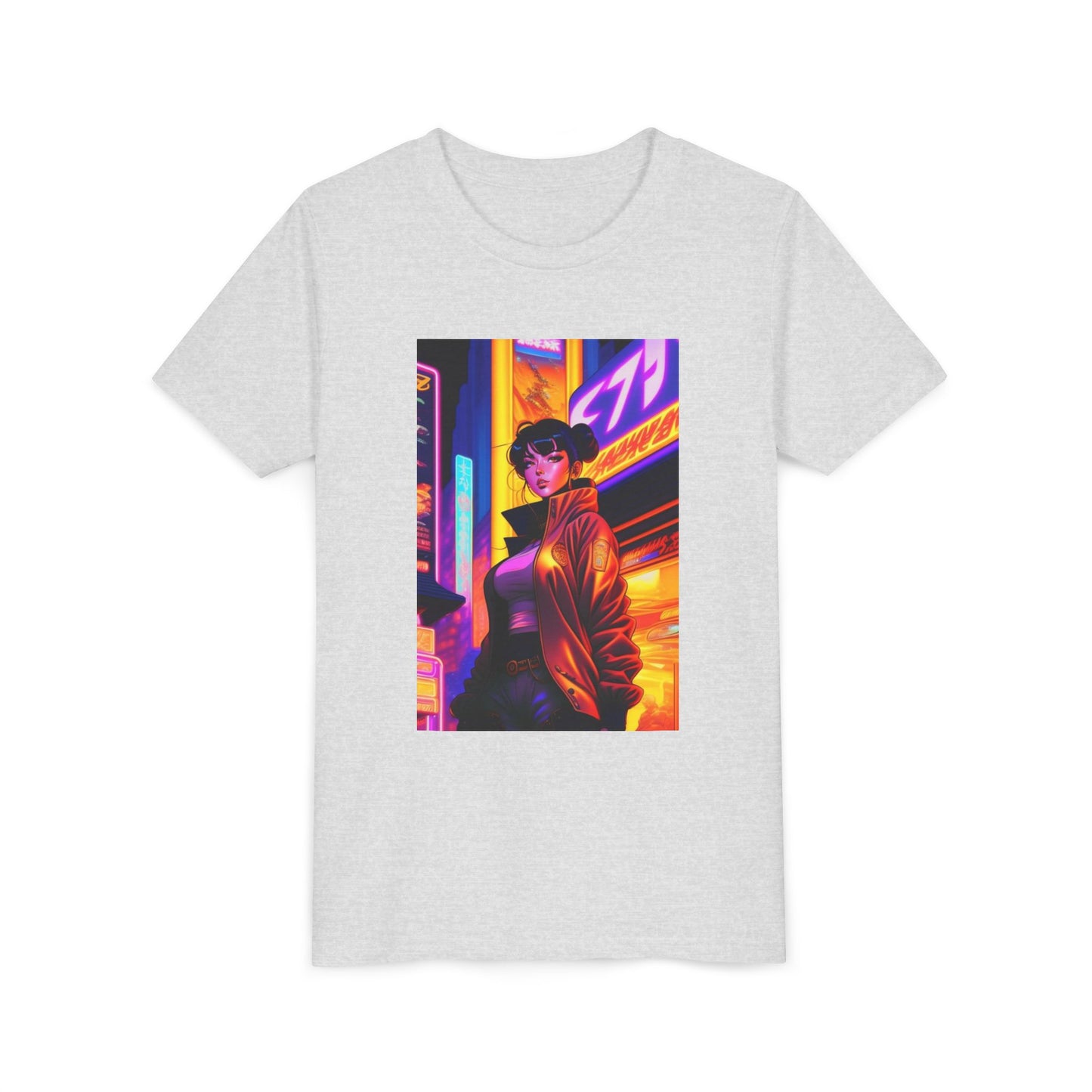 Vibrant Youth Short Sleeve Tee with Urban Aesthetic - Trendy, Casual, Gifts for Kids, Streetwear, Birthday, Summer Style