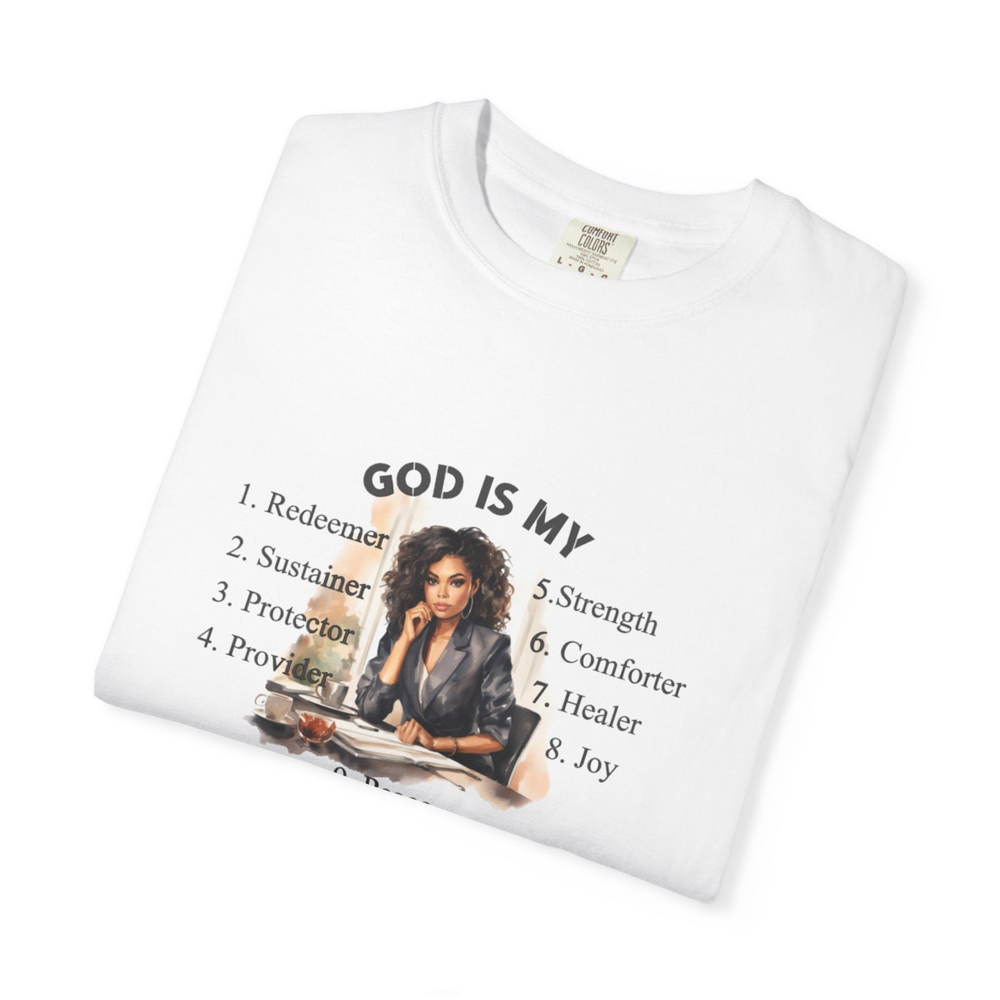 Religious Unisex Garment-Dyed T-shirt - God Is My