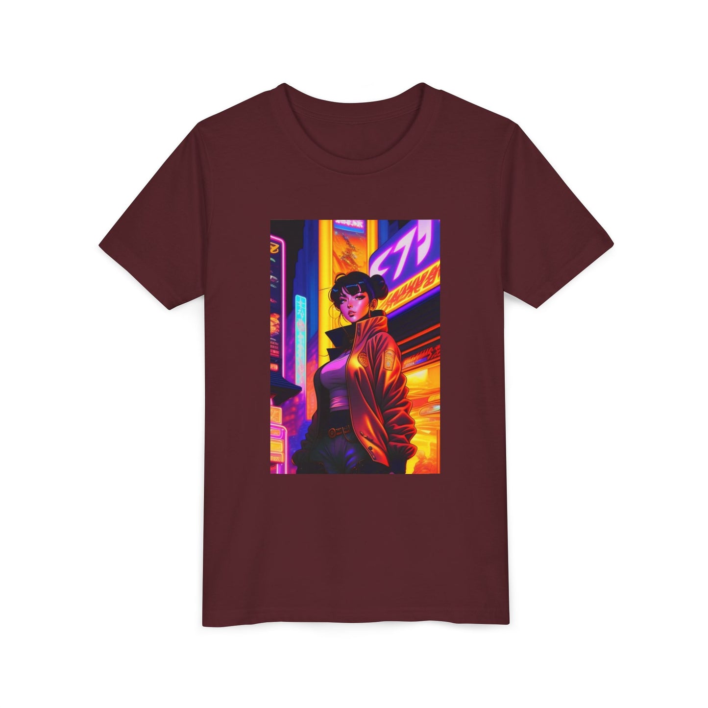 Vibrant Youth Short Sleeve Tee with Urban Aesthetic - Trendy, Casual, Gifts for Kids, Streetwear, Birthday, Summer Style