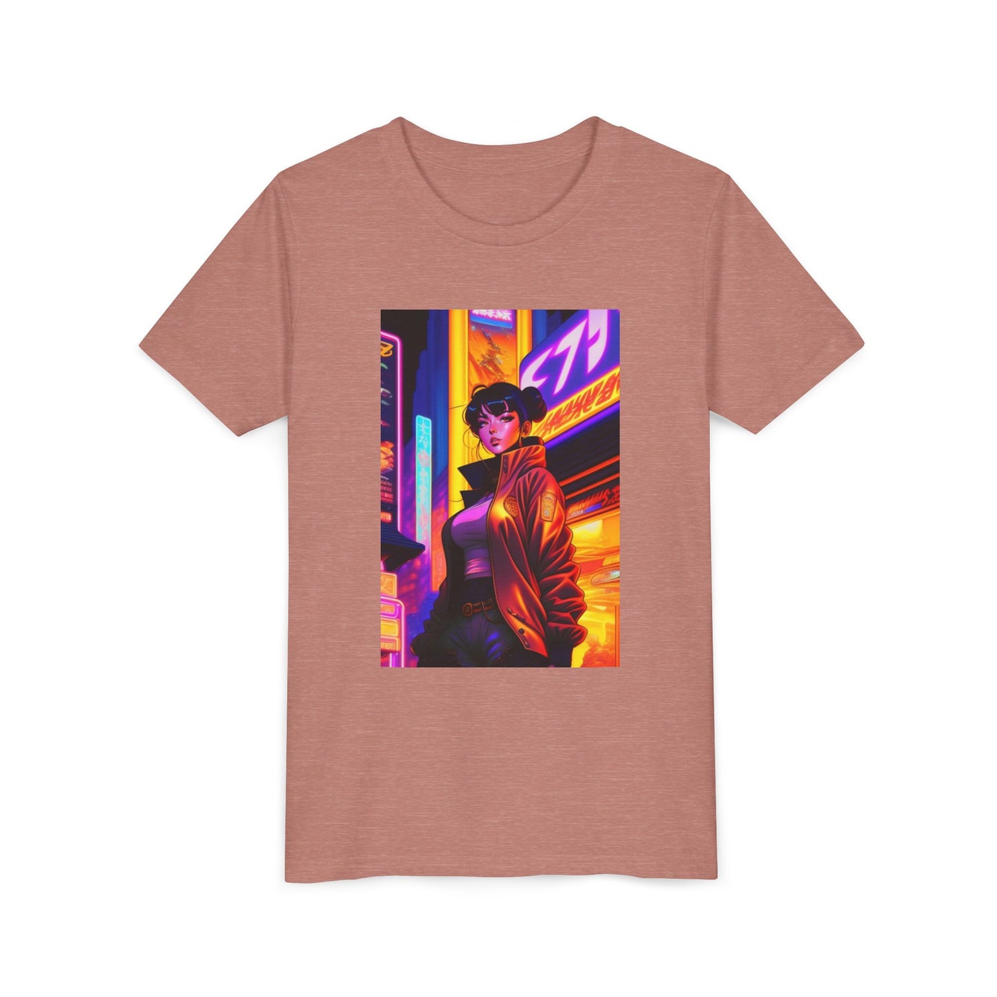 Vibrant Youth Short Sleeve Tee with Urban Aesthetic - Trendy, Casual, Gifts for Kids, Streetwear, Birthday, Summer Style