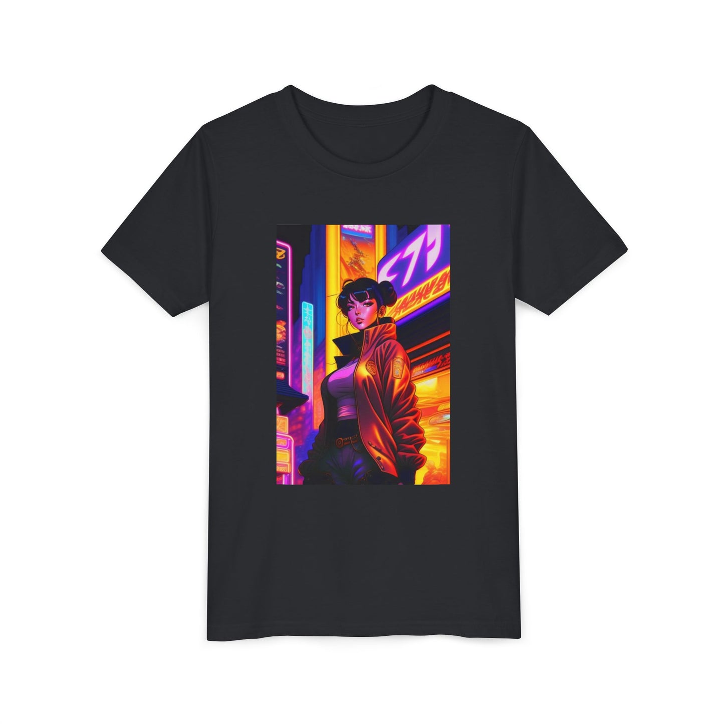 Vibrant Youth Short Sleeve Tee with Urban Aesthetic - Trendy, Casual, Gifts for Kids, Streetwear, Birthday, Summer Style