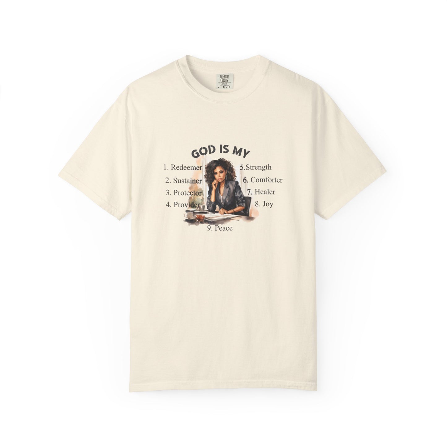 Religious Unisex Garment-Dyed T-shirt - God Is My