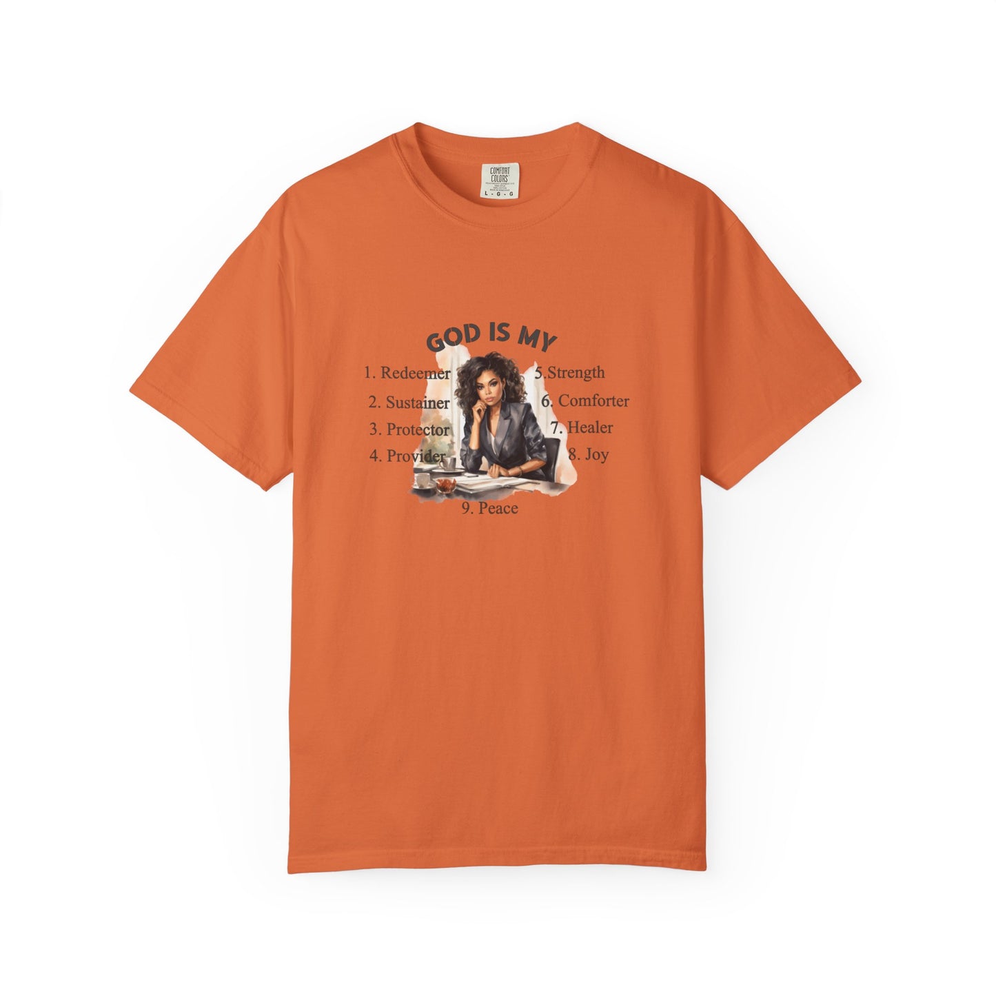 Religious Unisex Garment-Dyed T-shirt - God Is My