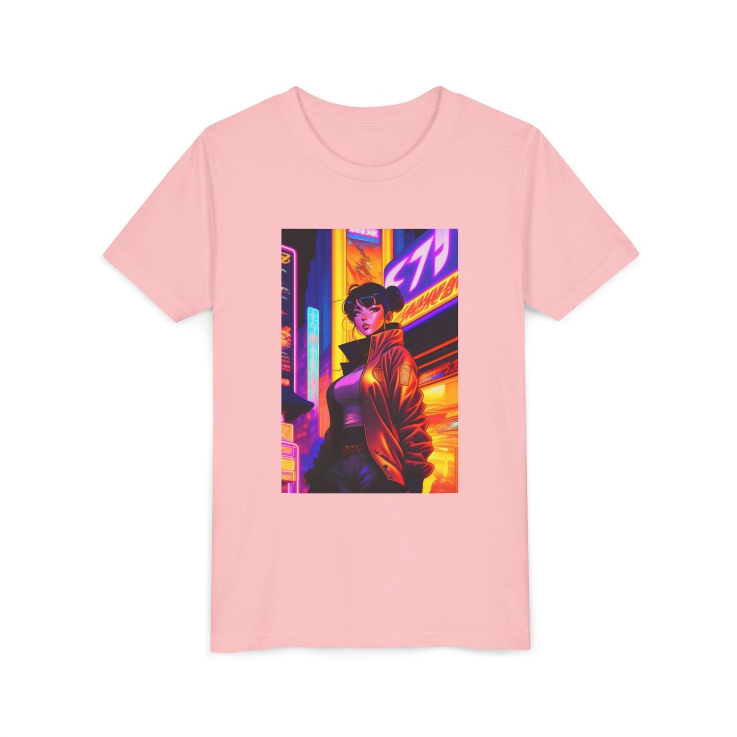 Vibrant Youth Short Sleeve Tee with Urban Aesthetic - Trendy, Casual, Gifts for Kids, Streetwear, Birthday, Summer Style