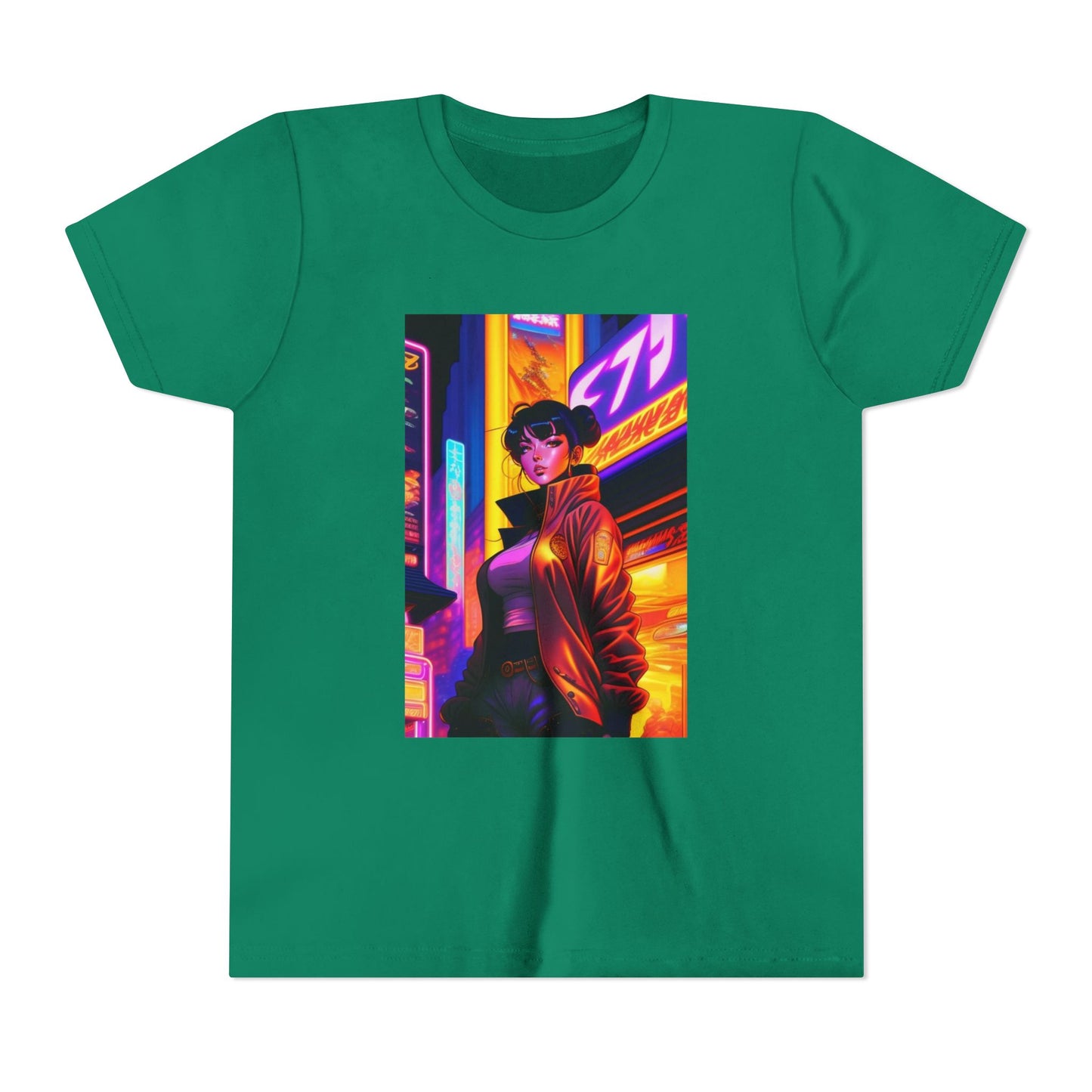 Vibrant Youth Short Sleeve Tee with Urban Aesthetic - Trendy, Casual, Gifts for Kids, Streetwear, Birthday, Summer Style