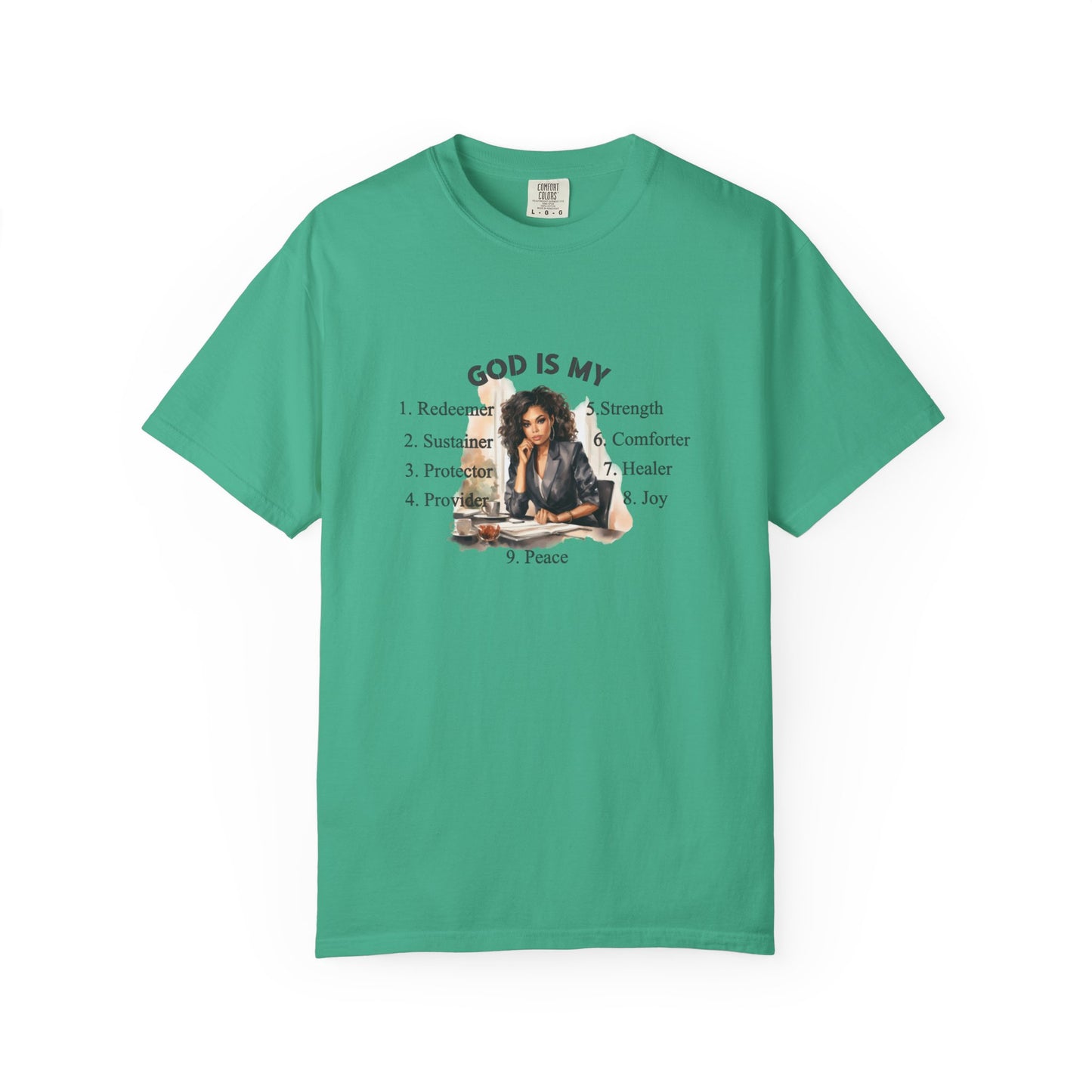 Religious Unisex Garment-Dyed T-shirt - God Is My