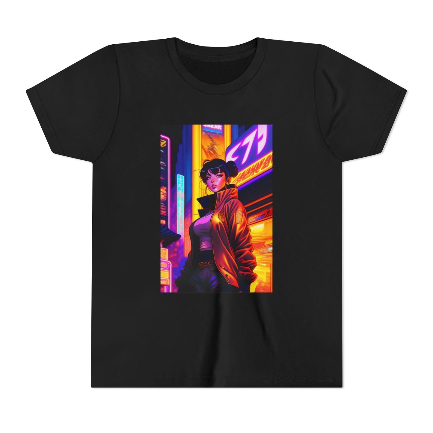 Vibrant Youth Short Sleeve Tee with Urban Aesthetic - Trendy, Casual, Gifts for Kids, Streetwear, Birthday, Summer Style