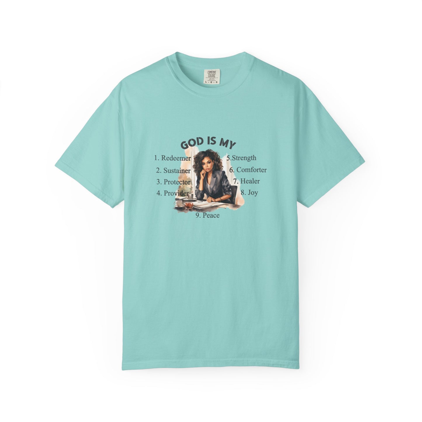 Religious Unisex Garment-Dyed T-shirt - God Is My