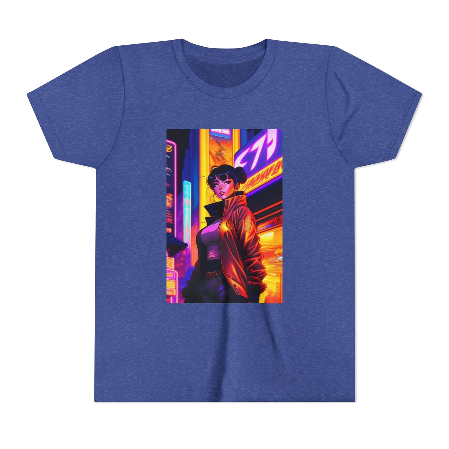 Vibrant Youth Short Sleeve Tee with Urban Aesthetic - Trendy, Casual, Gifts for Kids, Streetwear, Birthday, Summer Style
