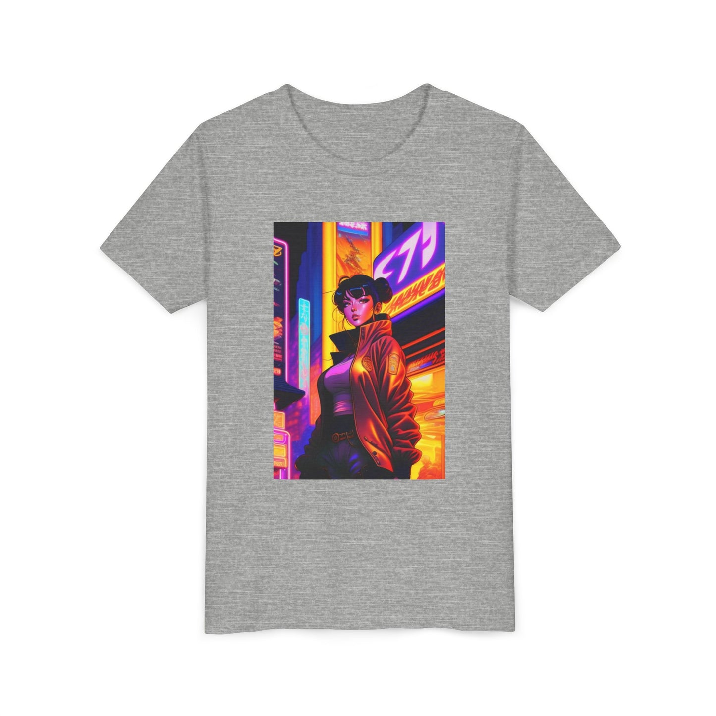 Vibrant Youth Short Sleeve Tee with Urban Aesthetic - Trendy, Casual, Gifts for Kids, Streetwear, Birthday, Summer Style