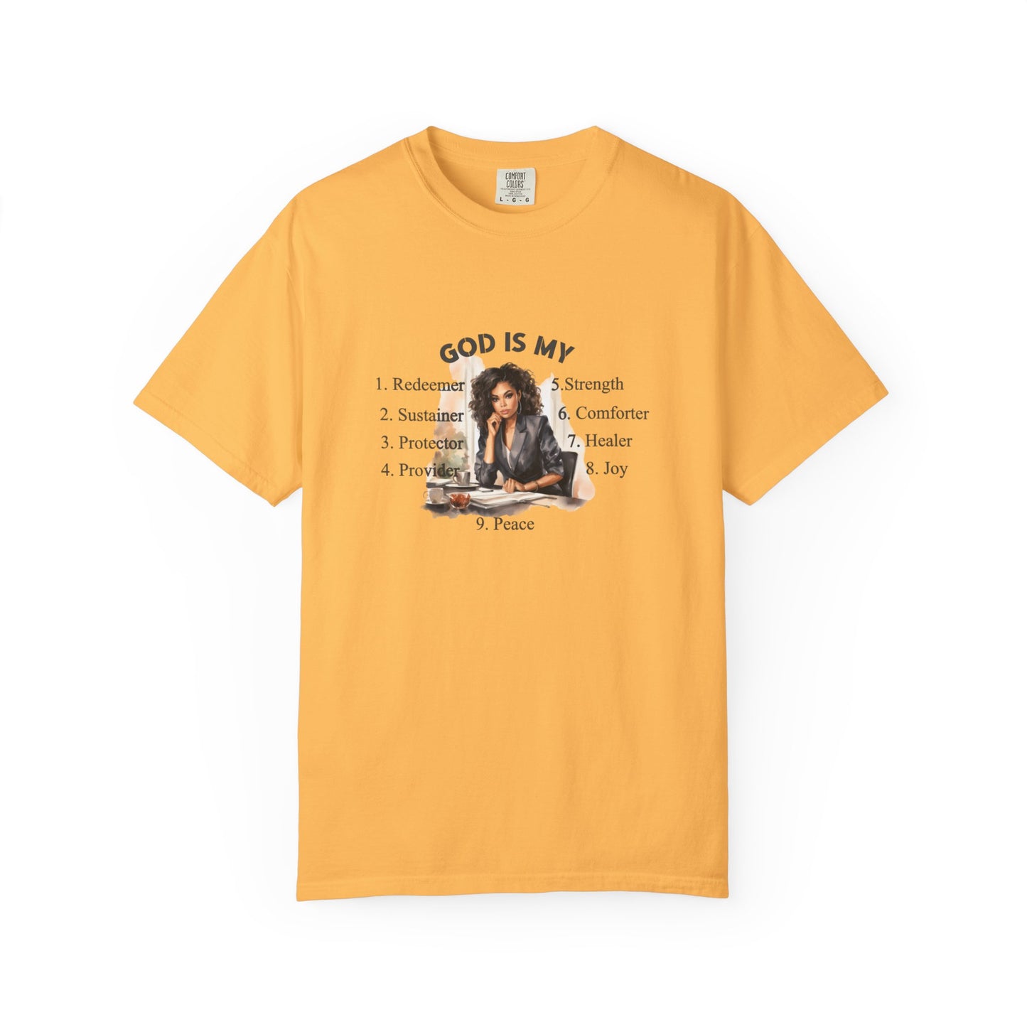 Religious Unisex Garment-Dyed T-shirt - God Is My