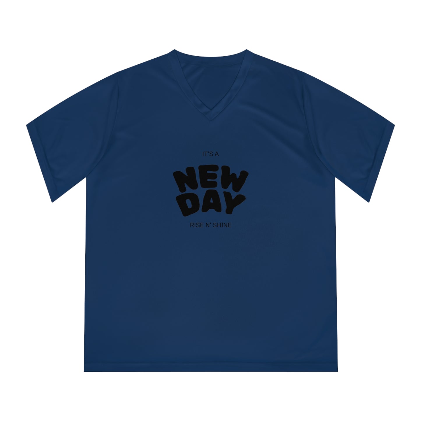 Motivational V-Neck T-Shirt for Women, Workout Tee, Casual Top, Gift for Fitness Lovers, New Day Inspiration