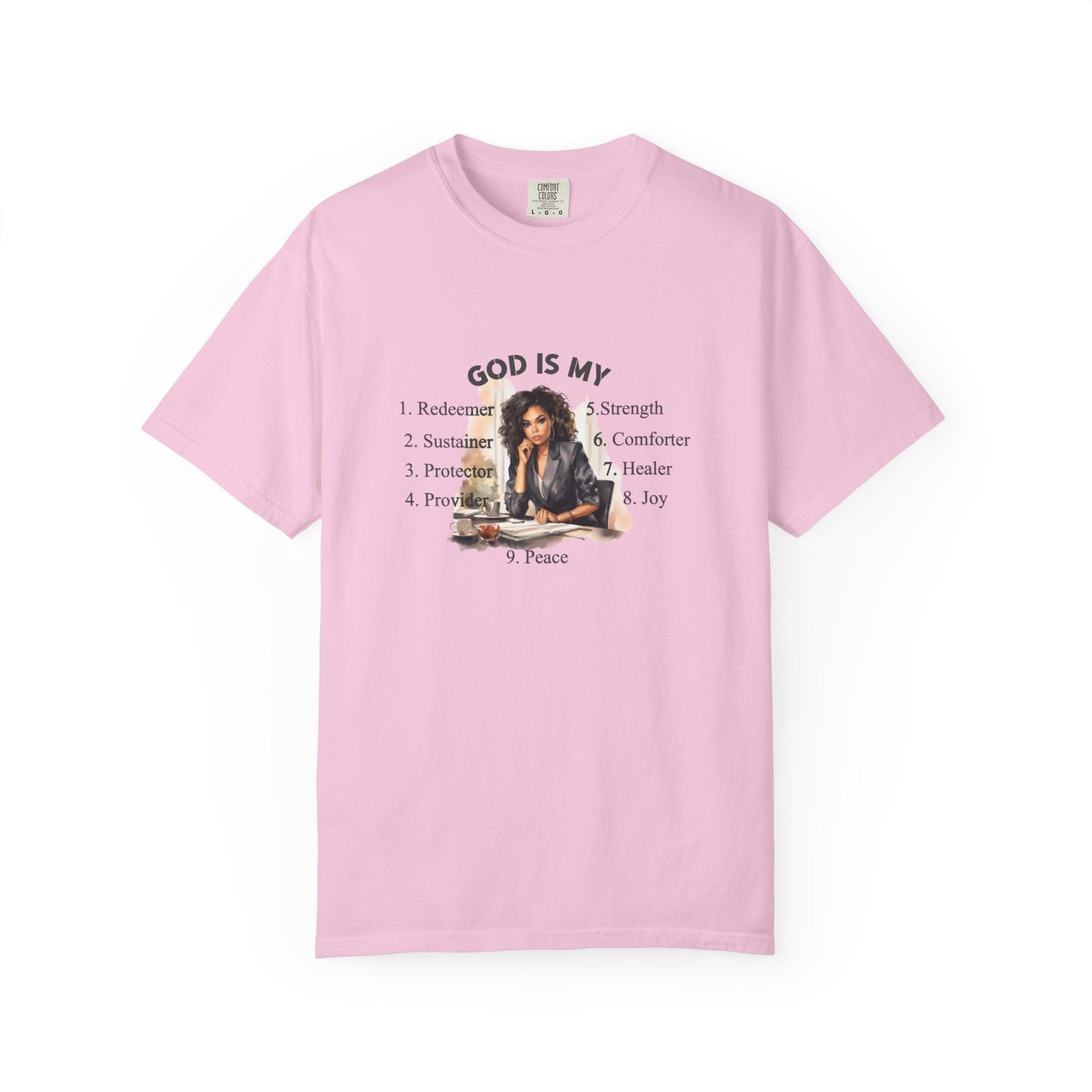 Religious Unisex Garment-Dyed T-shirt - God Is My