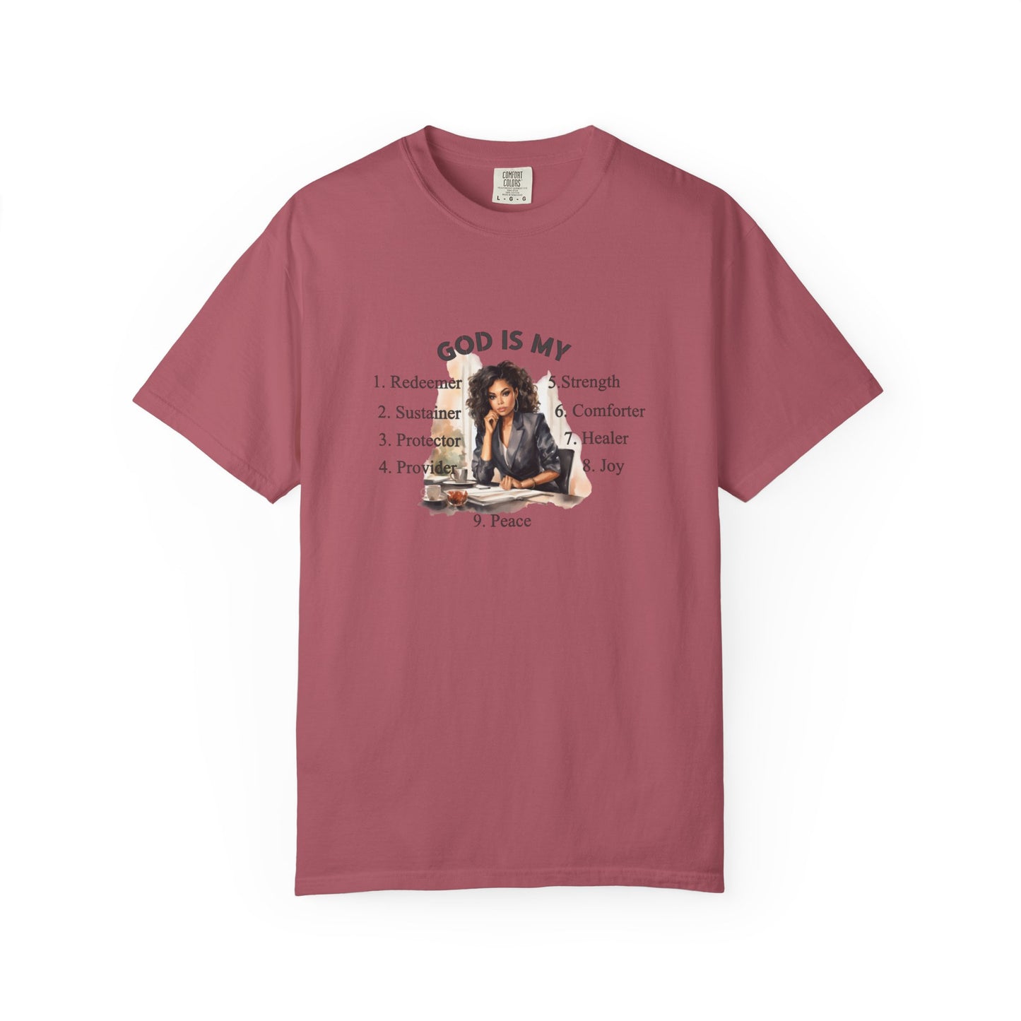 Religious Unisex Garment-Dyed T-shirt - God Is My