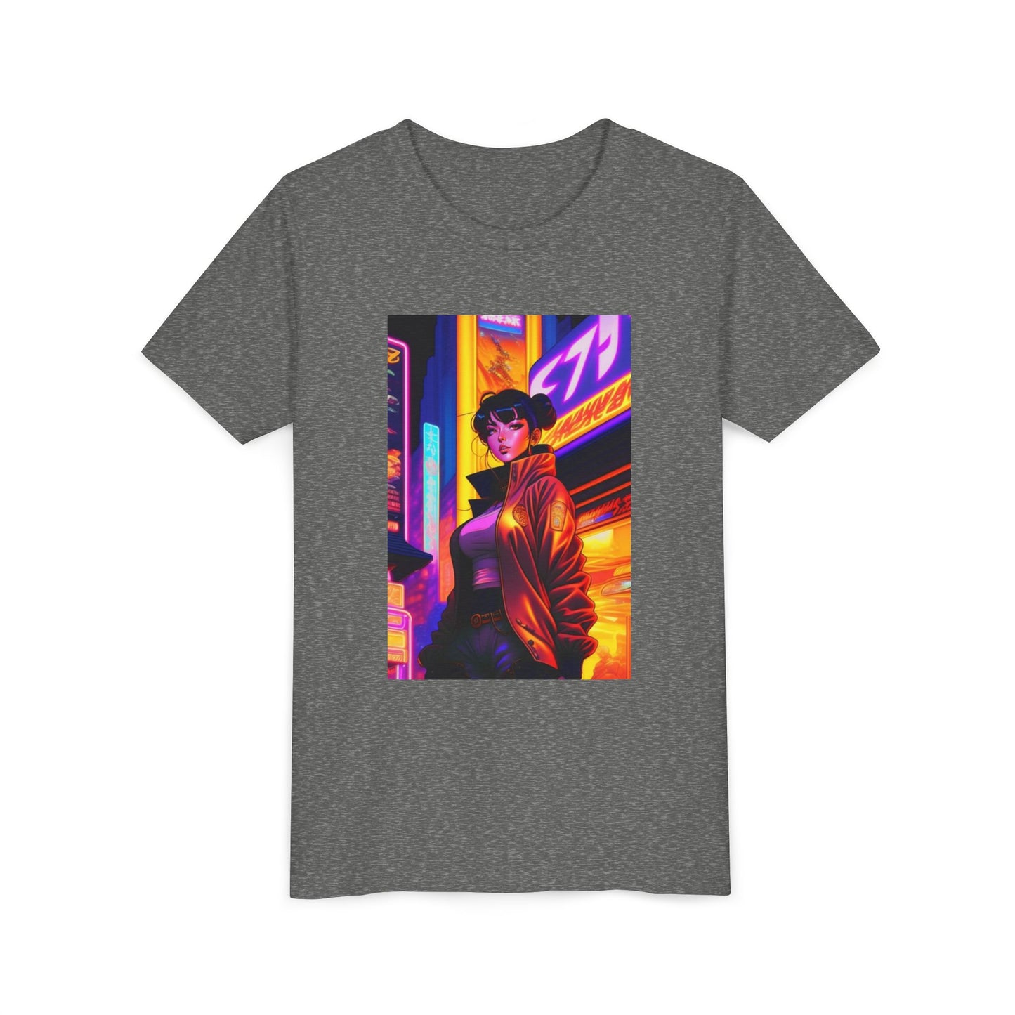 Vibrant Youth Short Sleeve Tee with Urban Aesthetic - Trendy, Casual, Gifts for Kids, Streetwear, Birthday, Summer Style