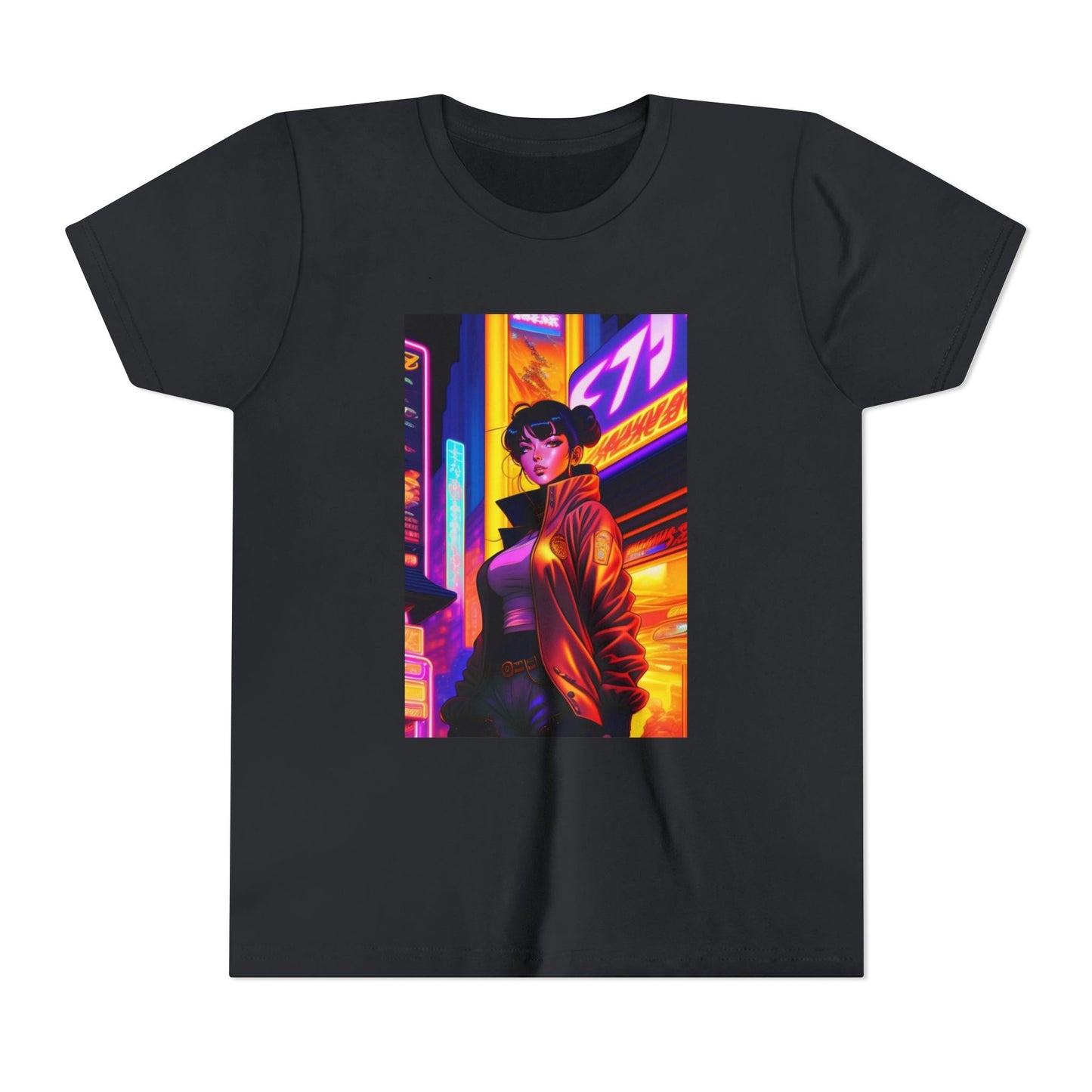 Vibrant Youth Short Sleeve Tee with Urban Aesthetic - Trendy, Casual, Gifts for Kids, Streetwear, Birthday, Summer Style