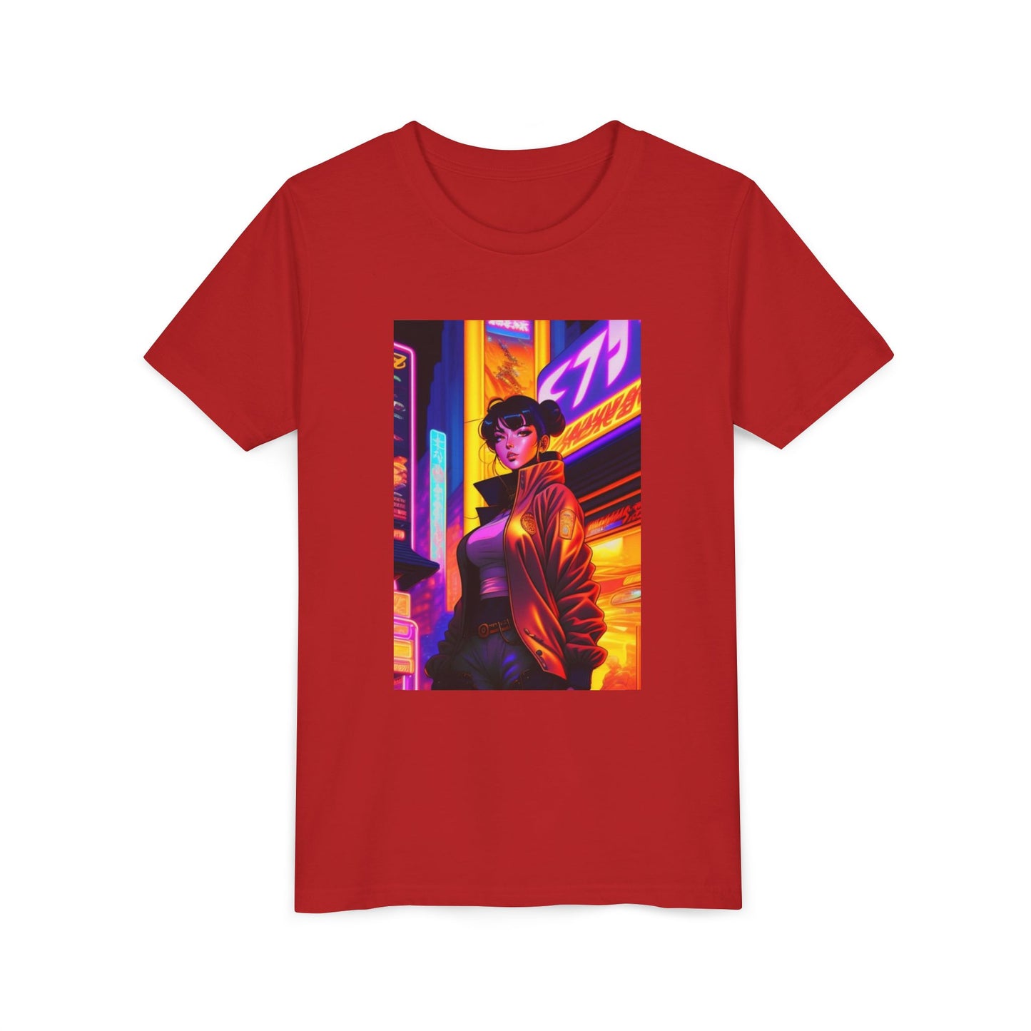 Vibrant Youth Short Sleeve Tee with Urban Aesthetic - Trendy, Casual, Gifts for Kids, Streetwear, Birthday, Summer Style