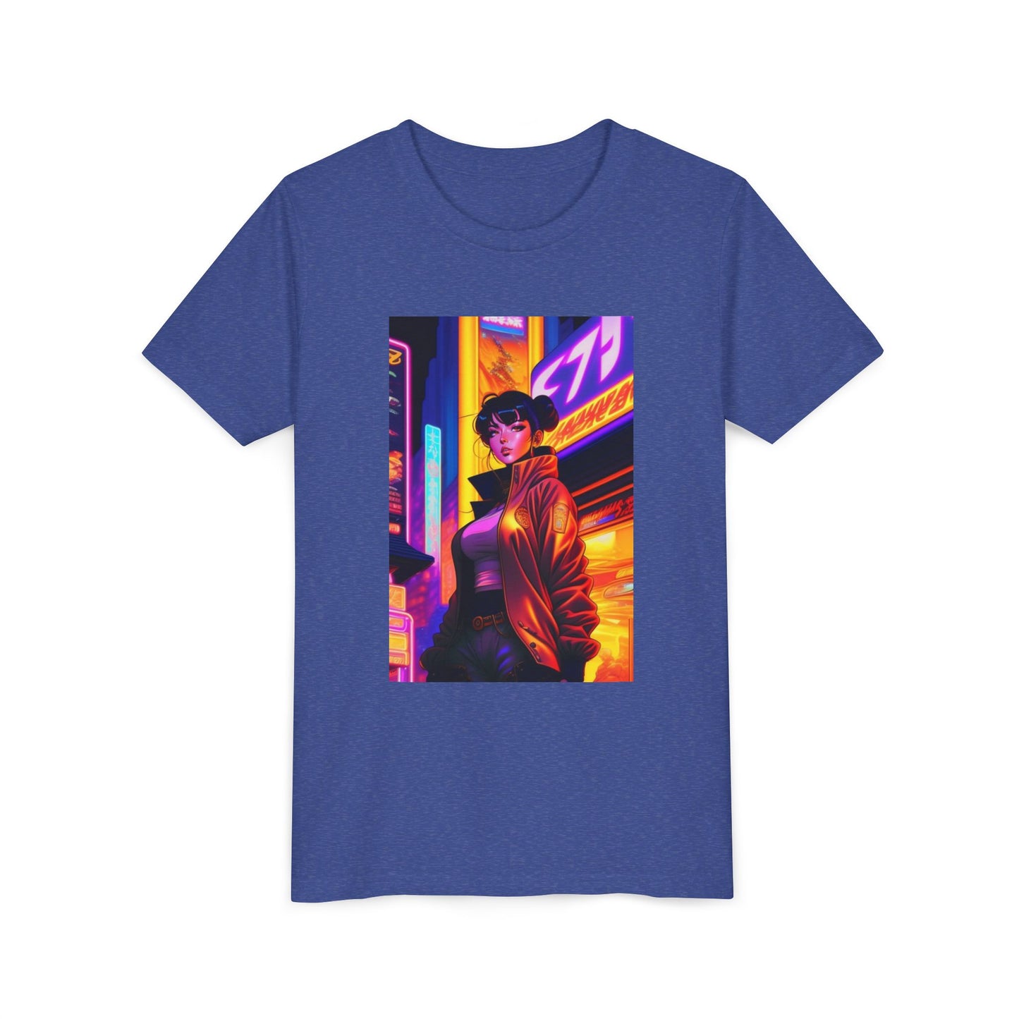 Vibrant Youth Short Sleeve Tee with Urban Aesthetic - Trendy, Casual, Gifts for Kids, Streetwear, Birthday, Summer Style