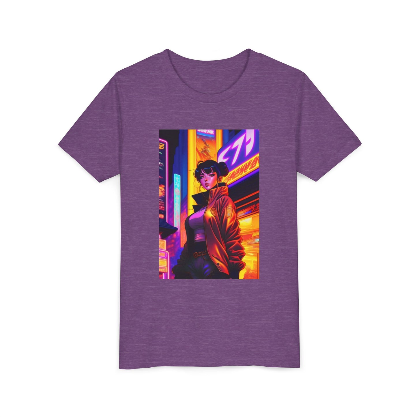 Vibrant Youth Short Sleeve Tee with Urban Aesthetic - Trendy, Casual, Gifts for Kids, Streetwear, Birthday, Summer Style