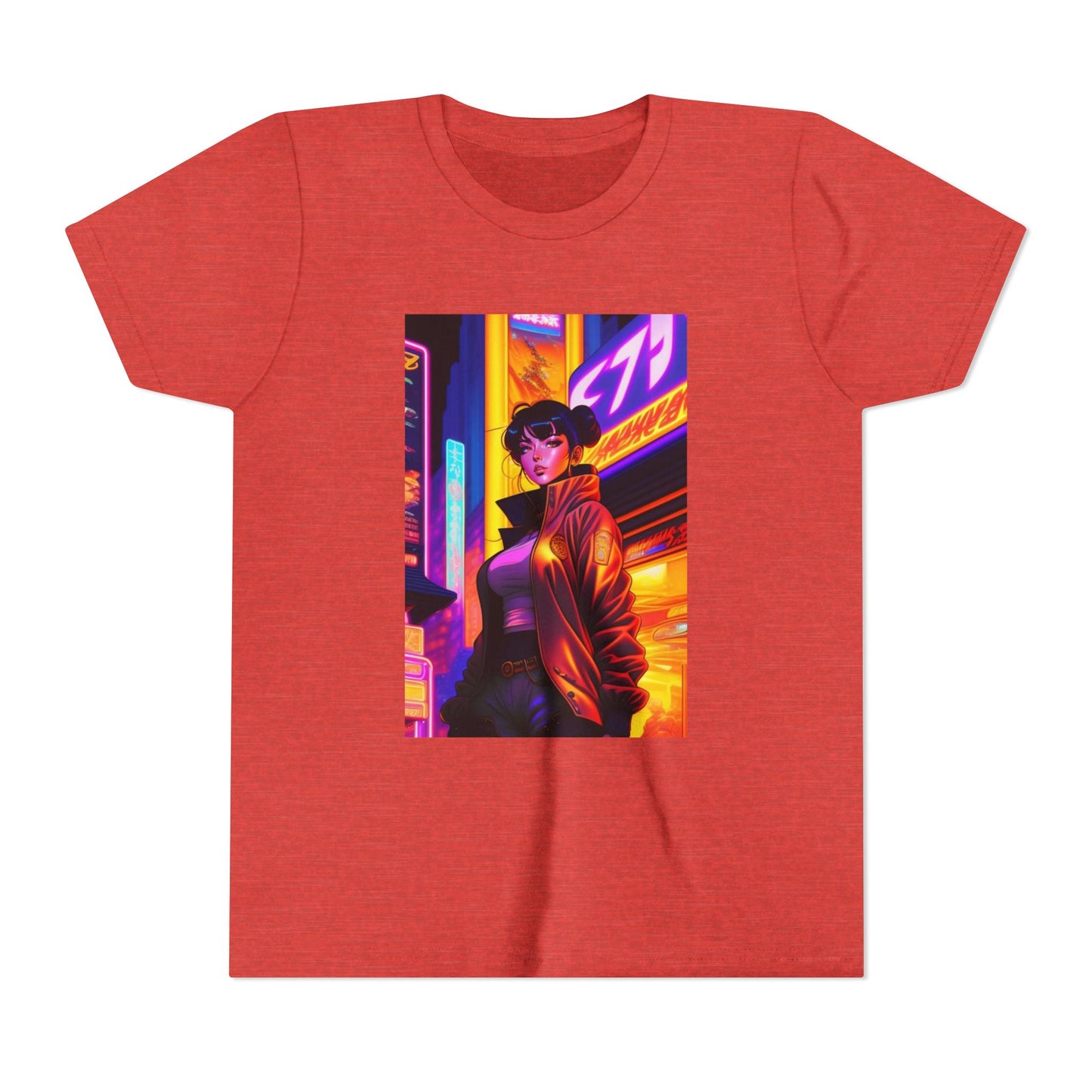 Vibrant Youth Short Sleeve Tee with Urban Aesthetic - Trendy, Casual, Gifts for Kids, Streetwear, Birthday, Summer Style