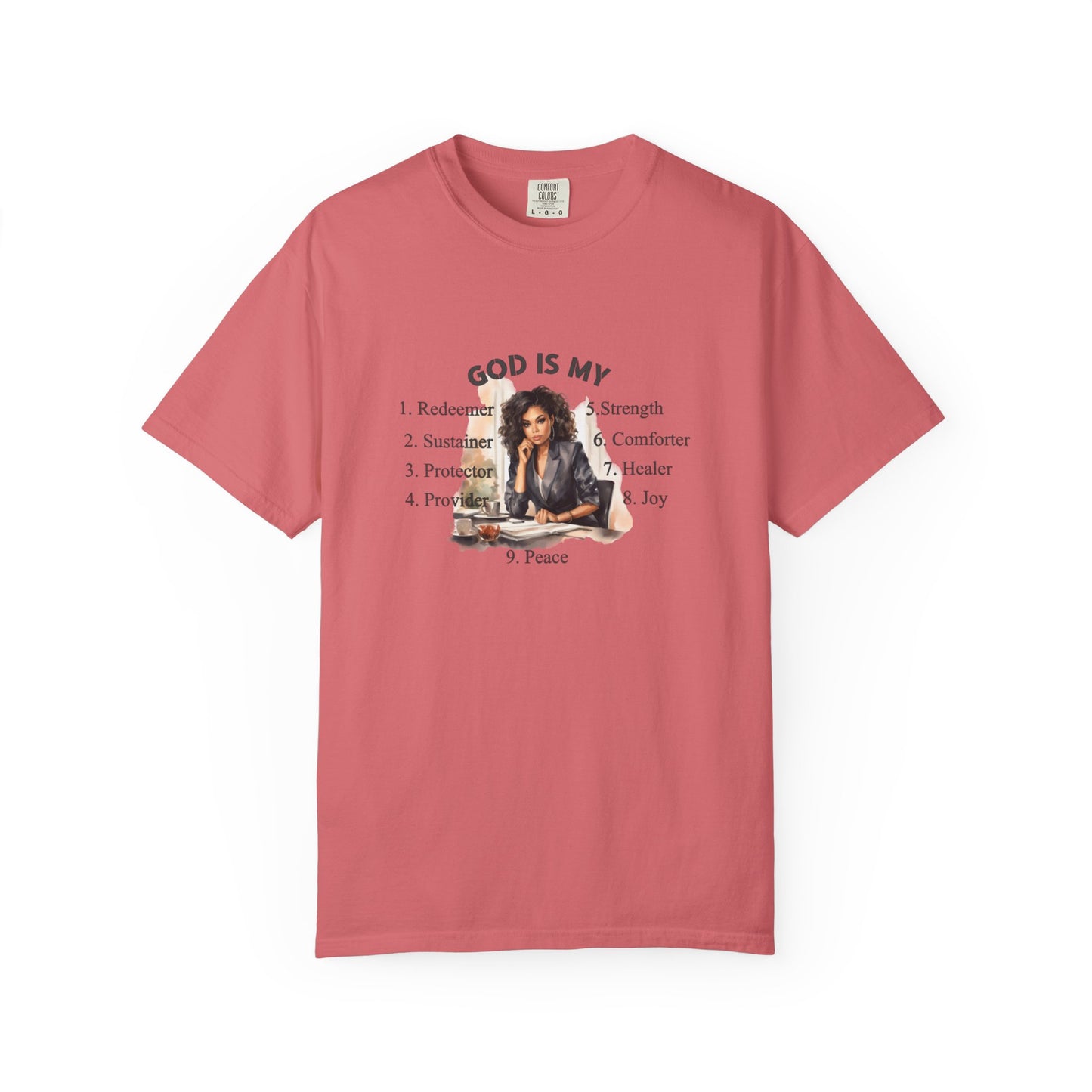 Religious Unisex Garment-Dyed T-shirt - God Is My