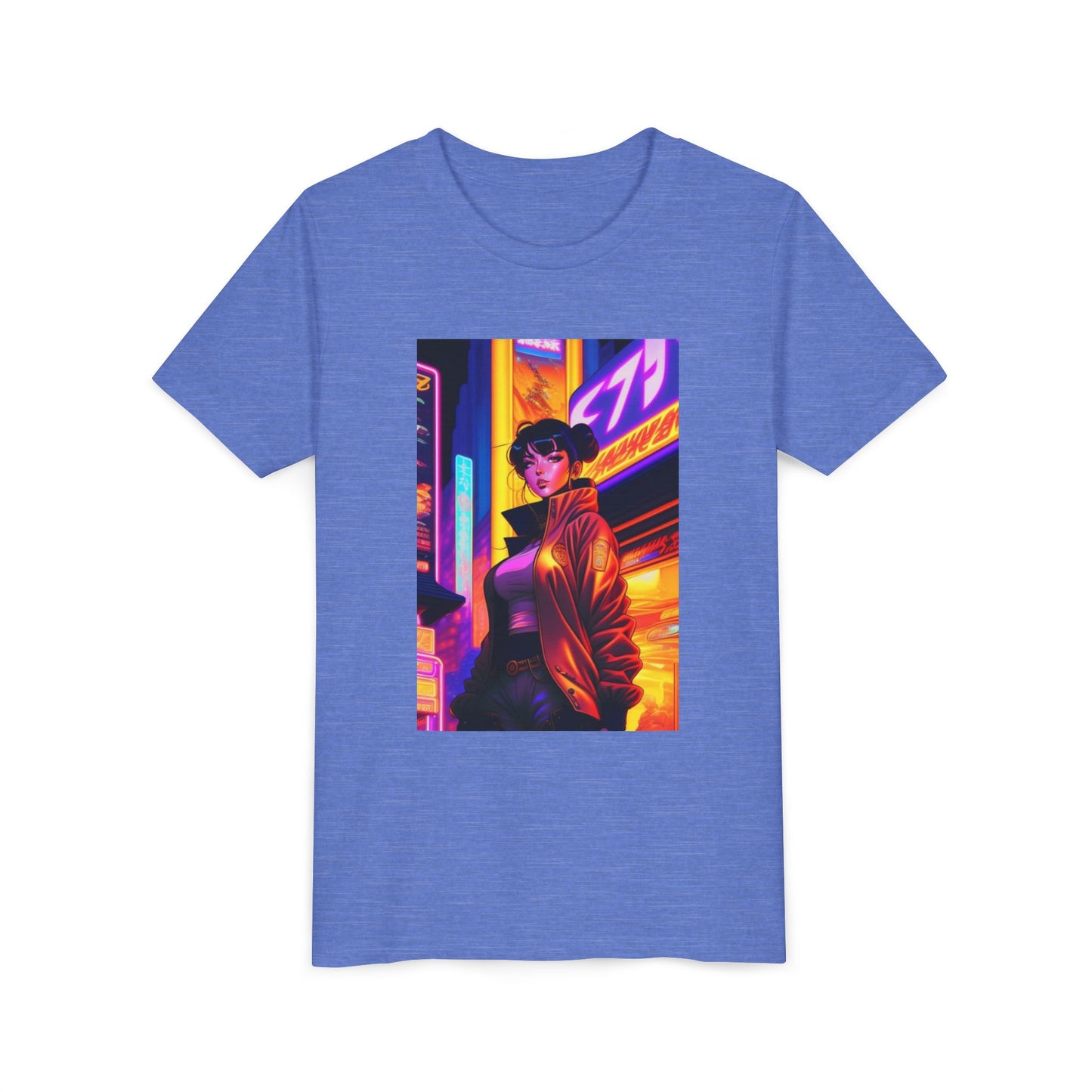 Vibrant Youth Short Sleeve Tee with Urban Aesthetic - Trendy, Casual, Gifts for Kids, Streetwear, Birthday, Summer Style