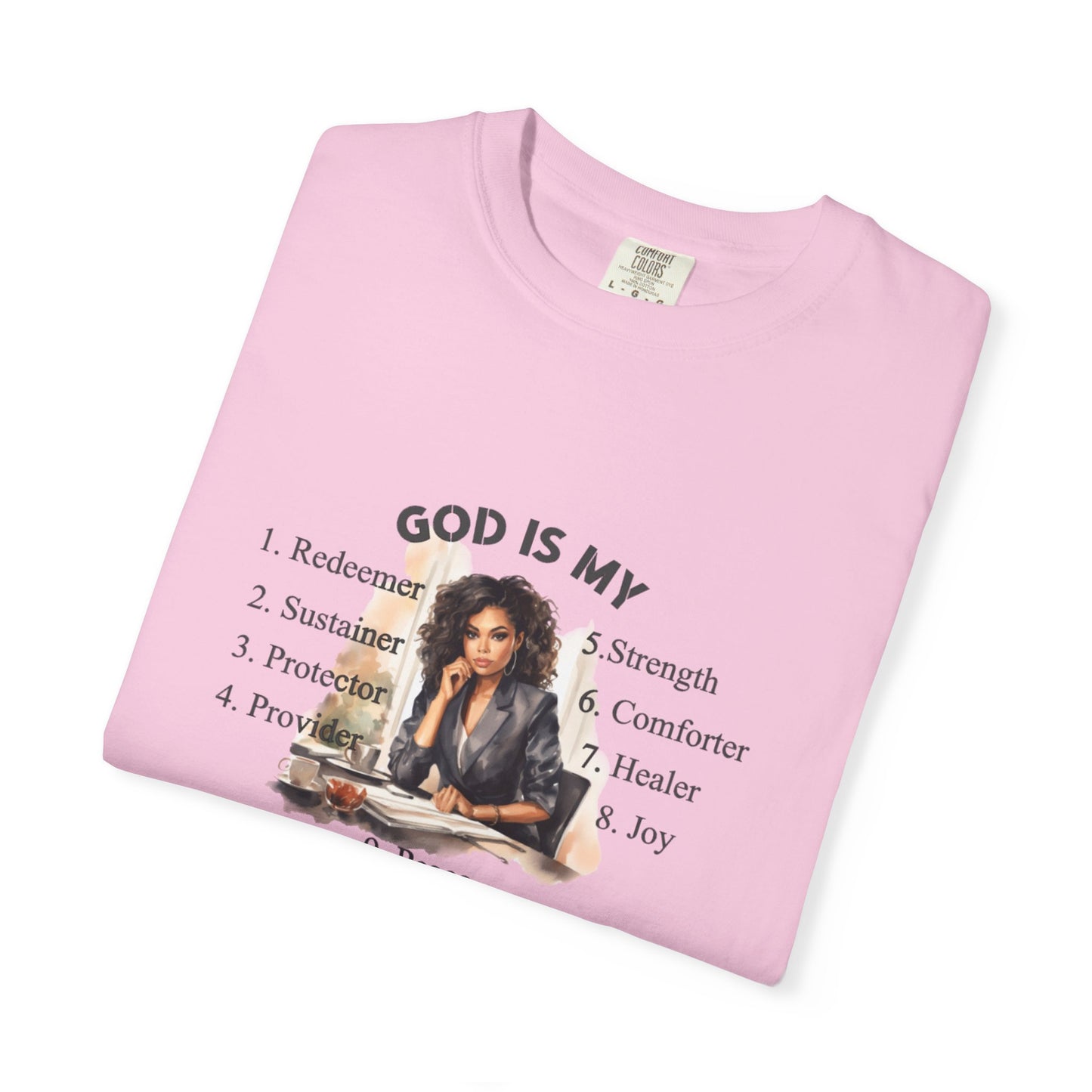 Religious Unisex Garment-Dyed T-shirt - God Is My