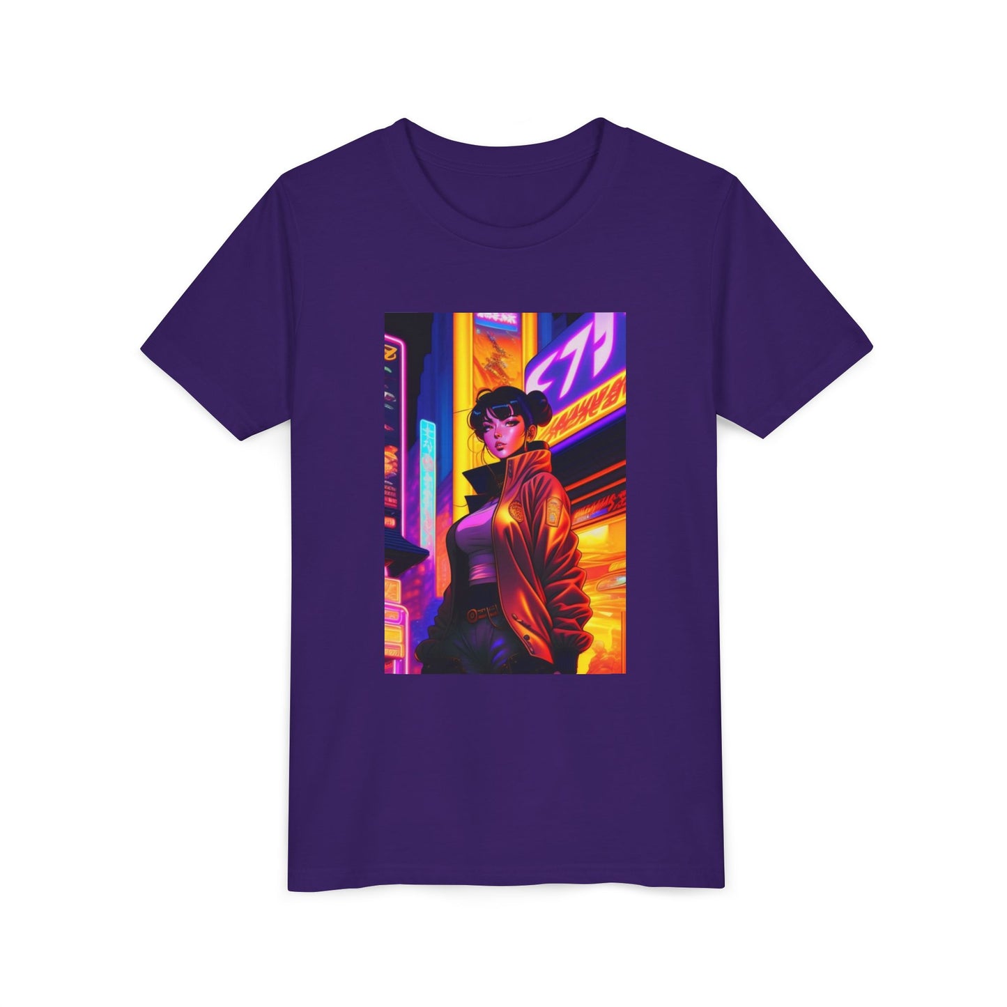 Vibrant Youth Short Sleeve Tee with Urban Aesthetic - Trendy, Casual, Gifts for Kids, Streetwear, Birthday, Summer Style