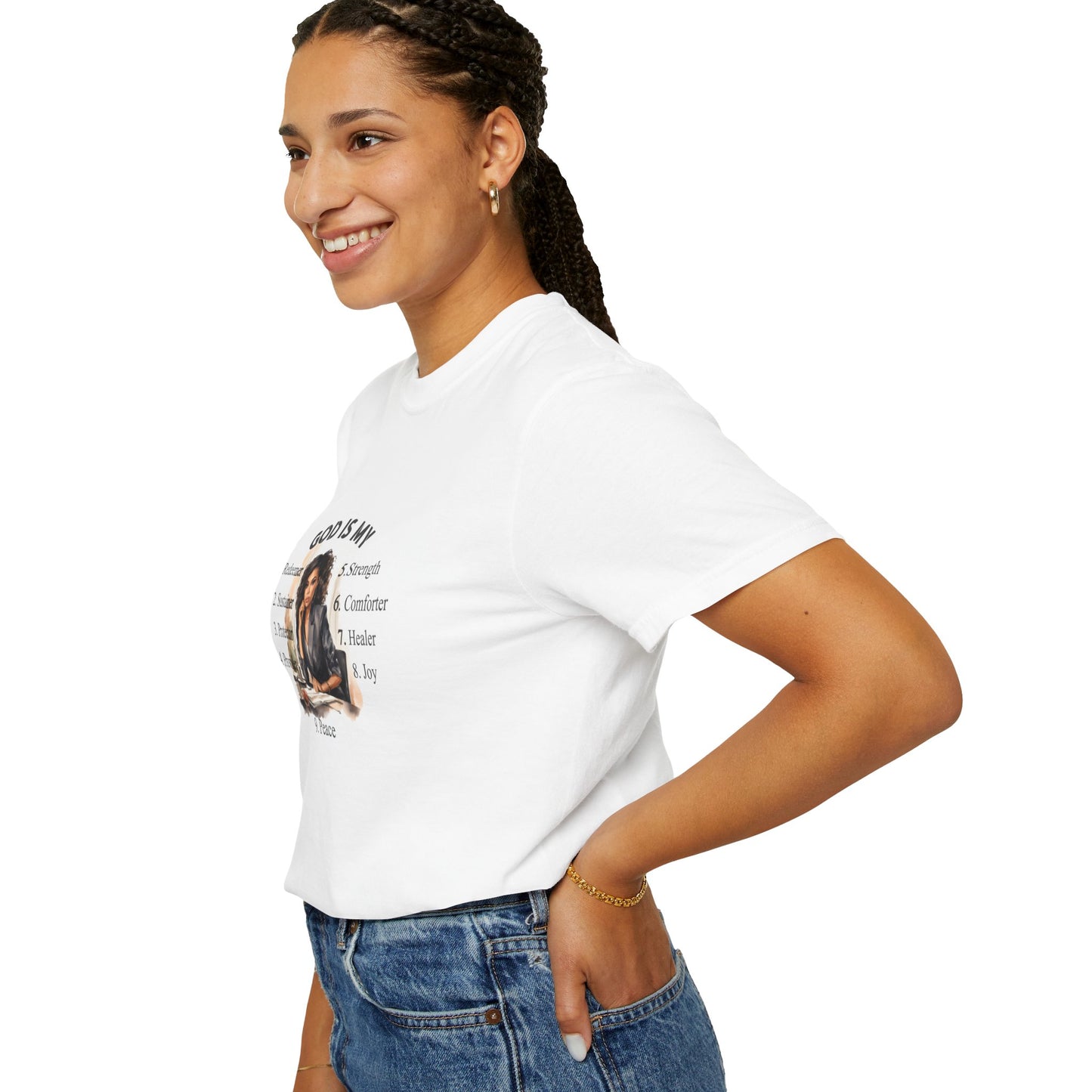 Religious Unisex Garment-Dyed T-shirt - God Is My