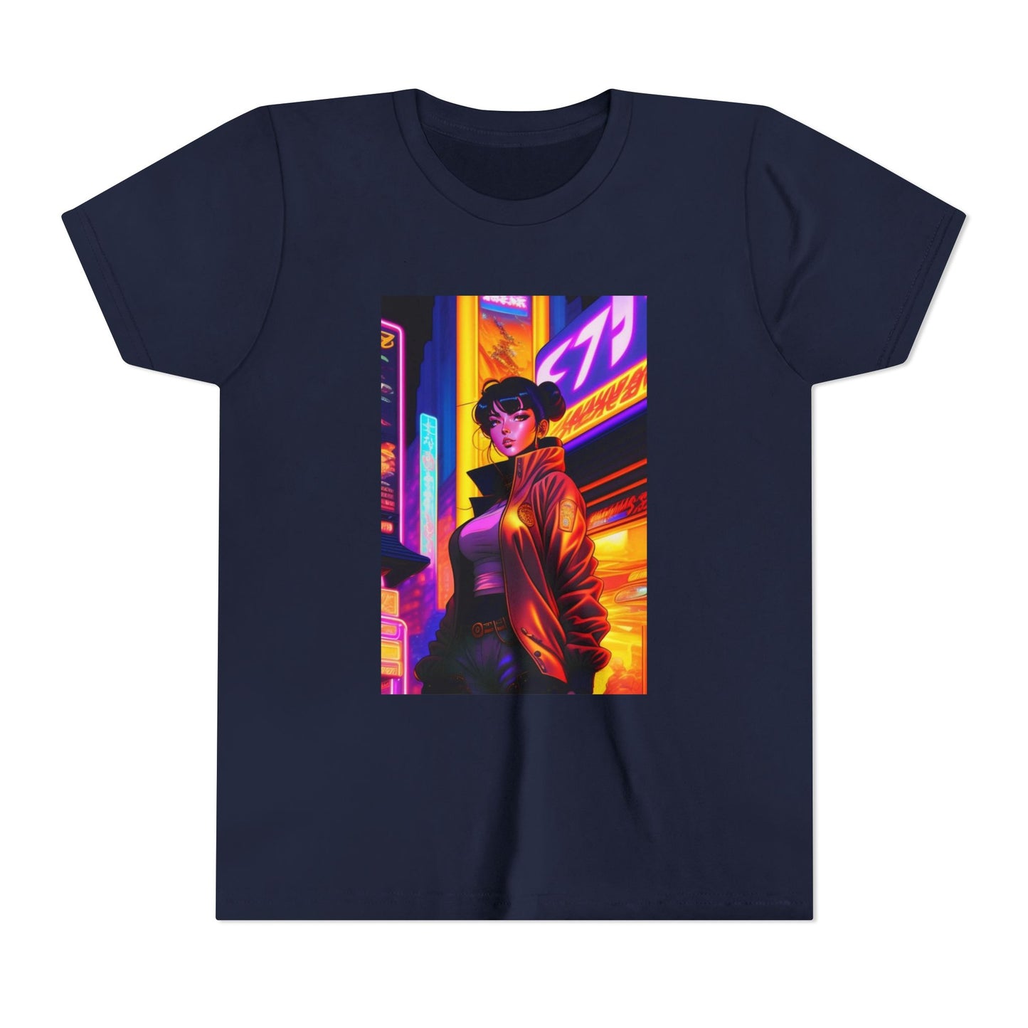 Vibrant Youth Short Sleeve Tee with Urban Aesthetic - Trendy, Casual, Gifts for Kids, Streetwear, Birthday, Summer Style