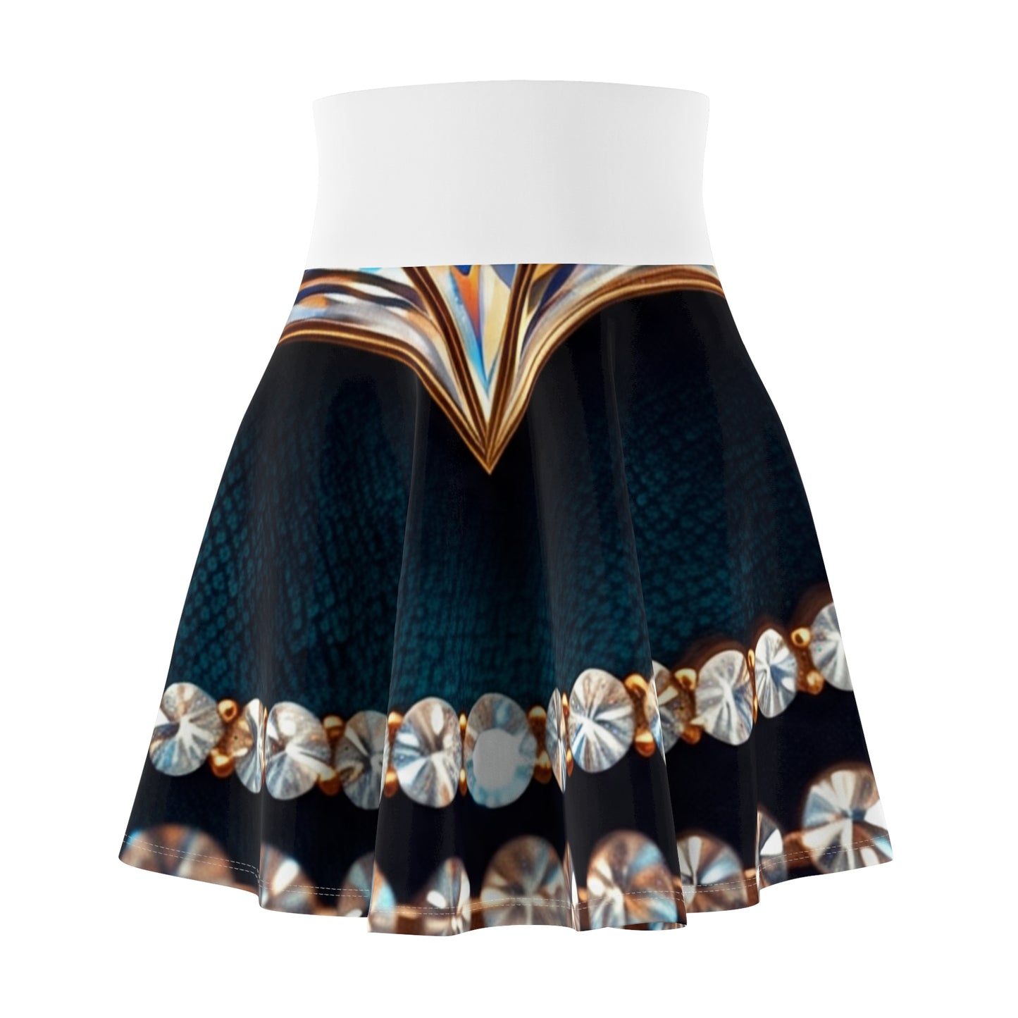 Elegant Women's Skater Skirt, AOP Fashion Skirt, Party Outfit, Gift for Her, Casual Wear, Trendy Summer Skirt