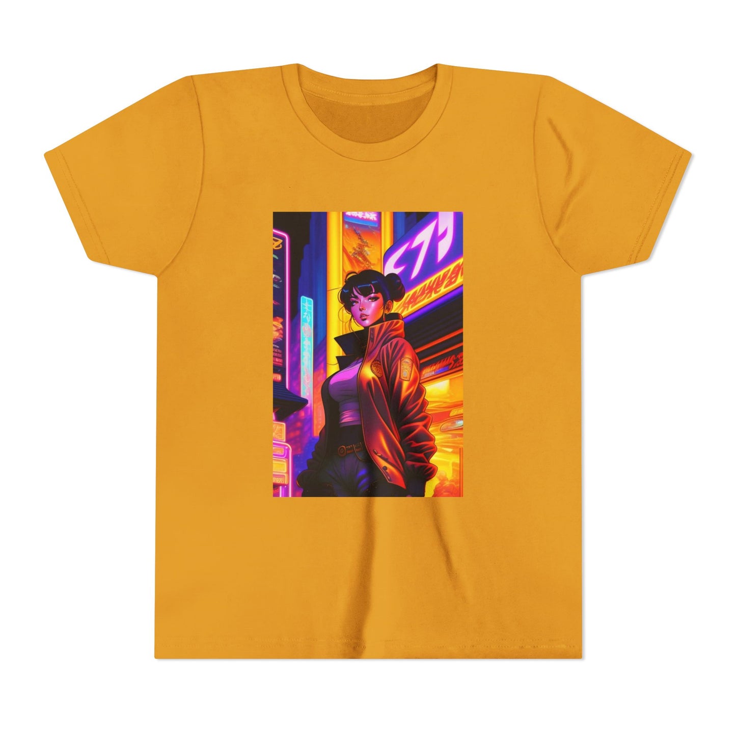 Vibrant Youth Short Sleeve Tee with Urban Aesthetic - Trendy, Casual, Gifts for Kids, Streetwear, Birthday, Summer Style