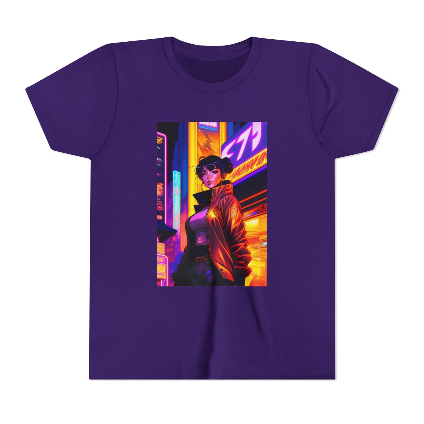 Vibrant Youth Short Sleeve Tee with Urban Aesthetic - Trendy, Casual, Gifts for Kids, Streetwear, Birthday, Summer Style