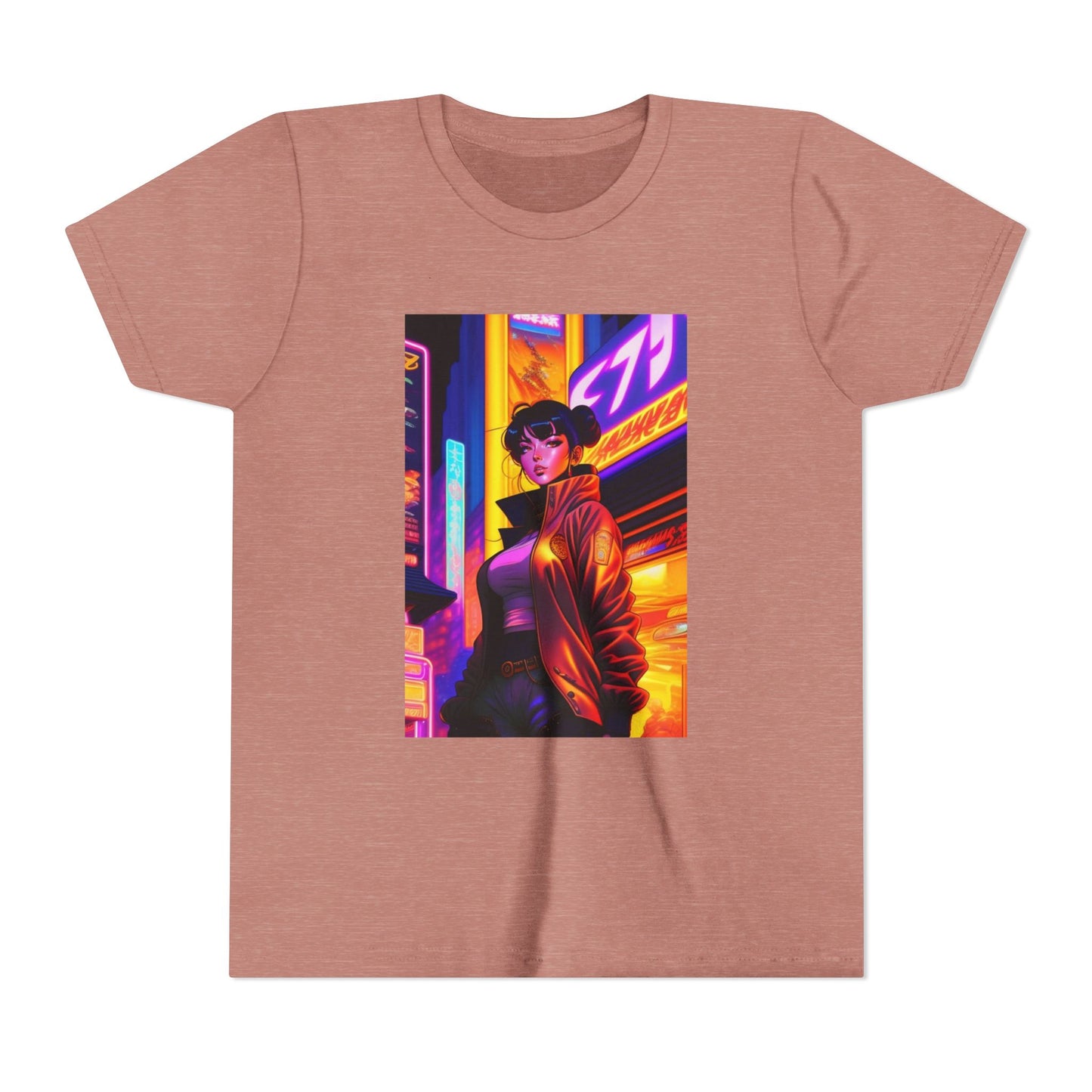 Vibrant Youth Short Sleeve Tee with Urban Aesthetic - Trendy, Casual, Gifts for Kids, Streetwear, Birthday, Summer Style