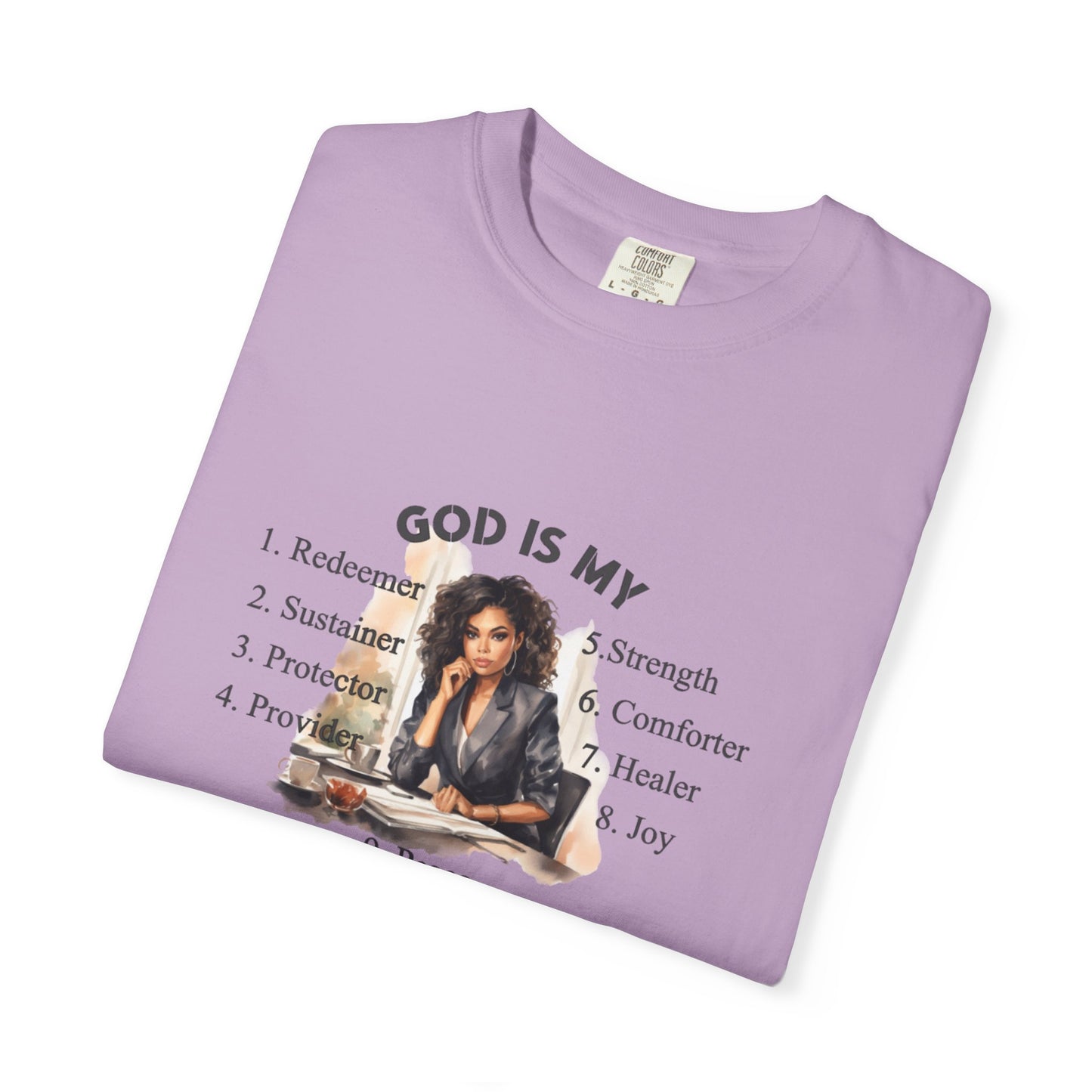 Religious Unisex Garment-Dyed T-shirt - God Is My