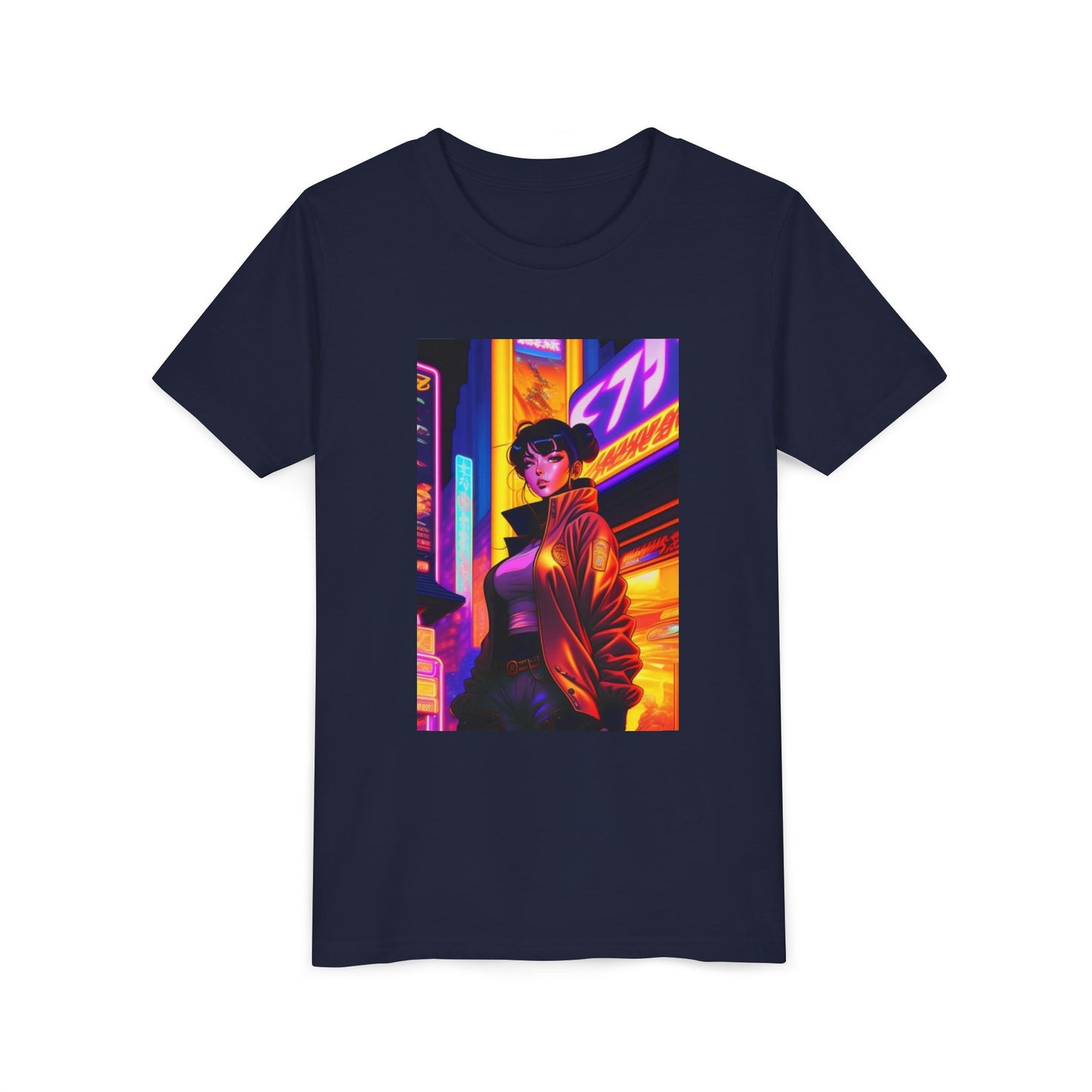 Vibrant Youth Short Sleeve Tee with Urban Aesthetic - Trendy, Casual, Gifts for Kids, Streetwear, Birthday, Summer Style