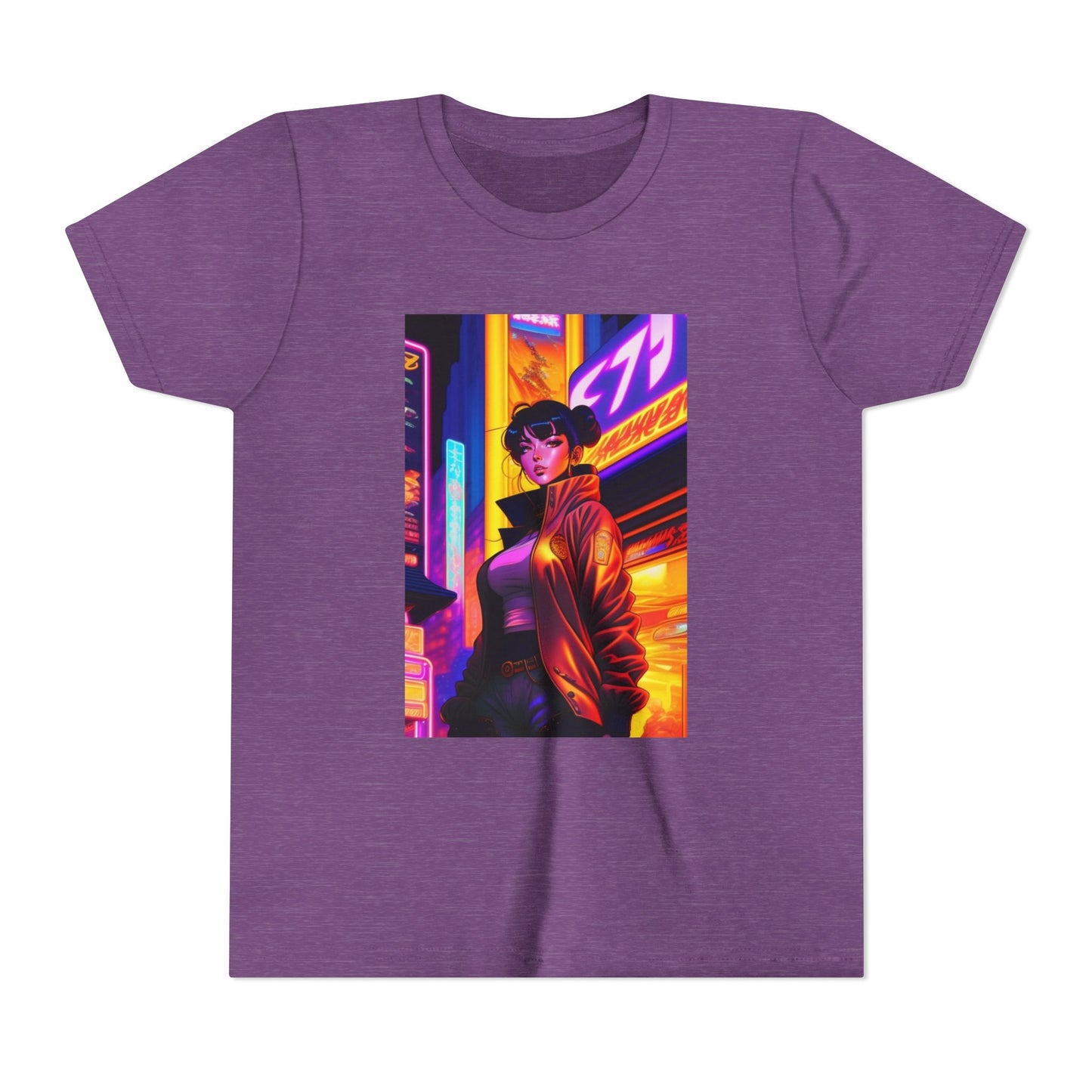 Vibrant Youth Short Sleeve Tee with Urban Aesthetic - Trendy, Casual, Gifts for Kids, Streetwear, Birthday, Summer Style