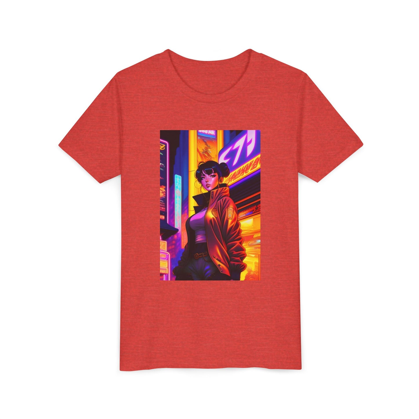 Vibrant Youth Short Sleeve Tee with Urban Aesthetic - Trendy, Casual, Gifts for Kids, Streetwear, Birthday, Summer Style