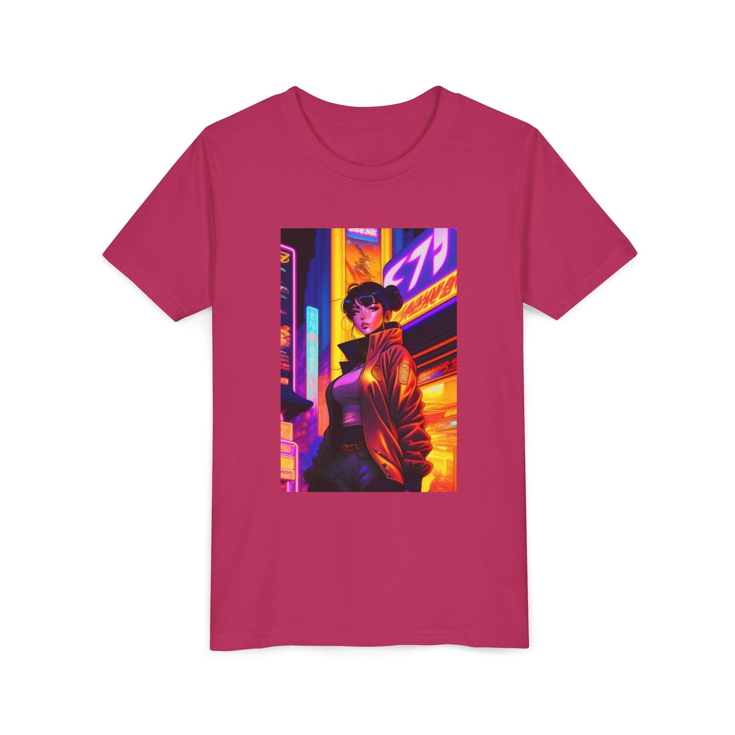 Vibrant Youth Short Sleeve Tee with Urban Aesthetic - Trendy, Casual, Gifts for Kids, Streetwear, Birthday, Summer Style