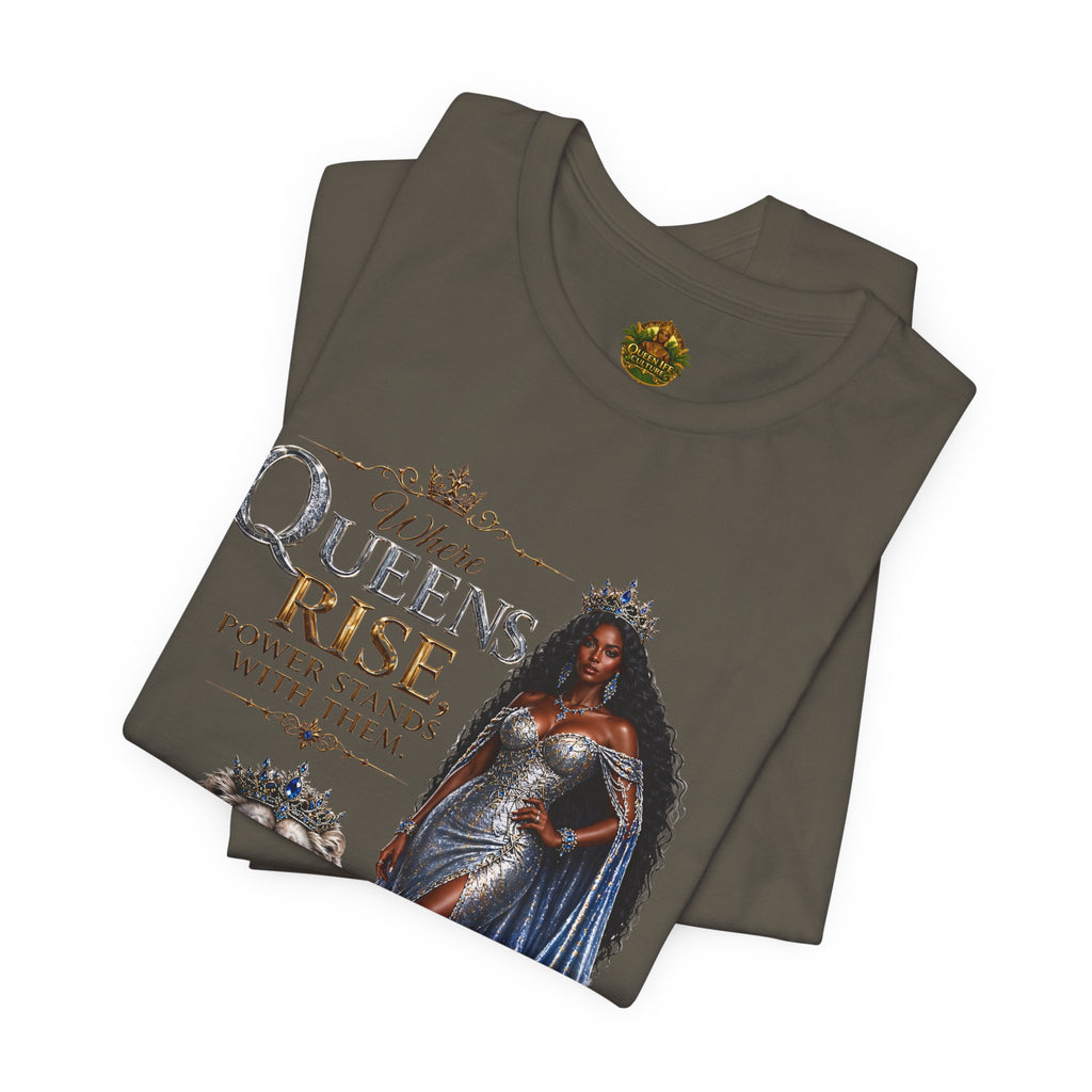 Queen Rise T-Shirt — "Queens Rise" Inspirational Lion & Regal Woman Tee