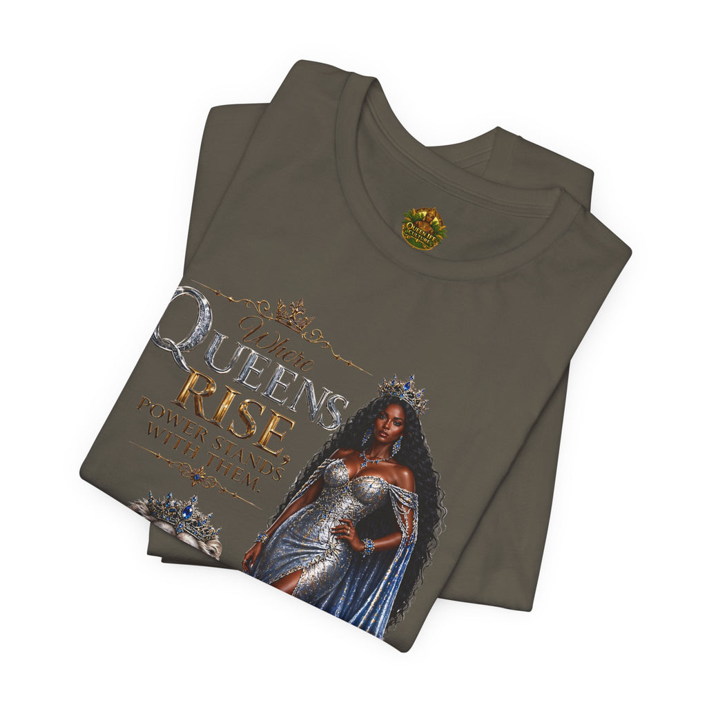 Queen Rise T-Shirt — "Queens Rise" Inspirational Lion & Regal Woman Tee