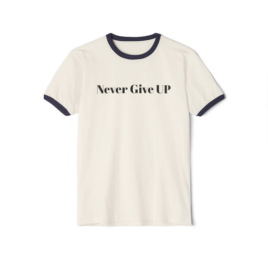 Never Give UP Unisex Cotton Ringer T-Shirt, Motivational Tee, Inspirational Gift, Casual Wear, Encouragement Apparel, Positive Vibes [...]