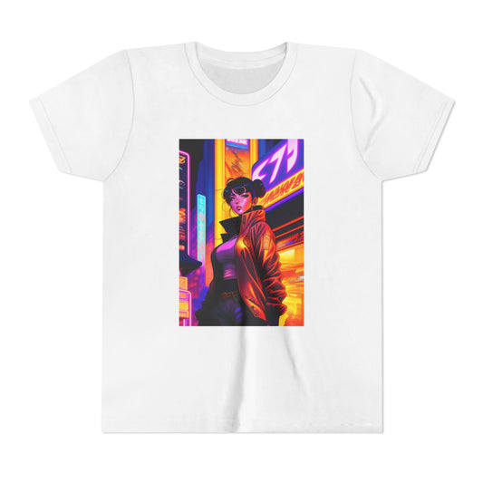 Vibrant Youth Short Sleeve Tee with Urban Aesthetic - Trendy, Casual, Gifts for Kids, Streetwear, Birthday, Summer Style