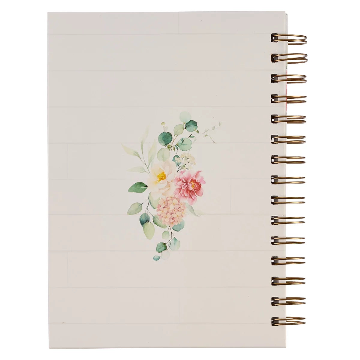 Journal W/Scripture for Women Walk by Faith 2 Corinthians 5:7 Bible Verse Floral 192 Ruled Pages, Large Hardcover Notebook, Wire Bound