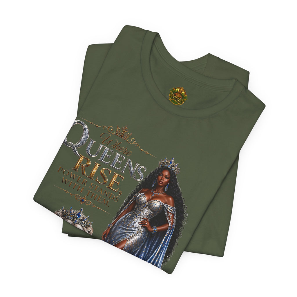 Queen Rise T-Shirt — "Queens Rise" Inspirational Lion & Regal Woman Tee